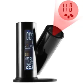 Multifunction Weather Calendar LCD Digital Projection Clock Temperature Humidity LED Backligh