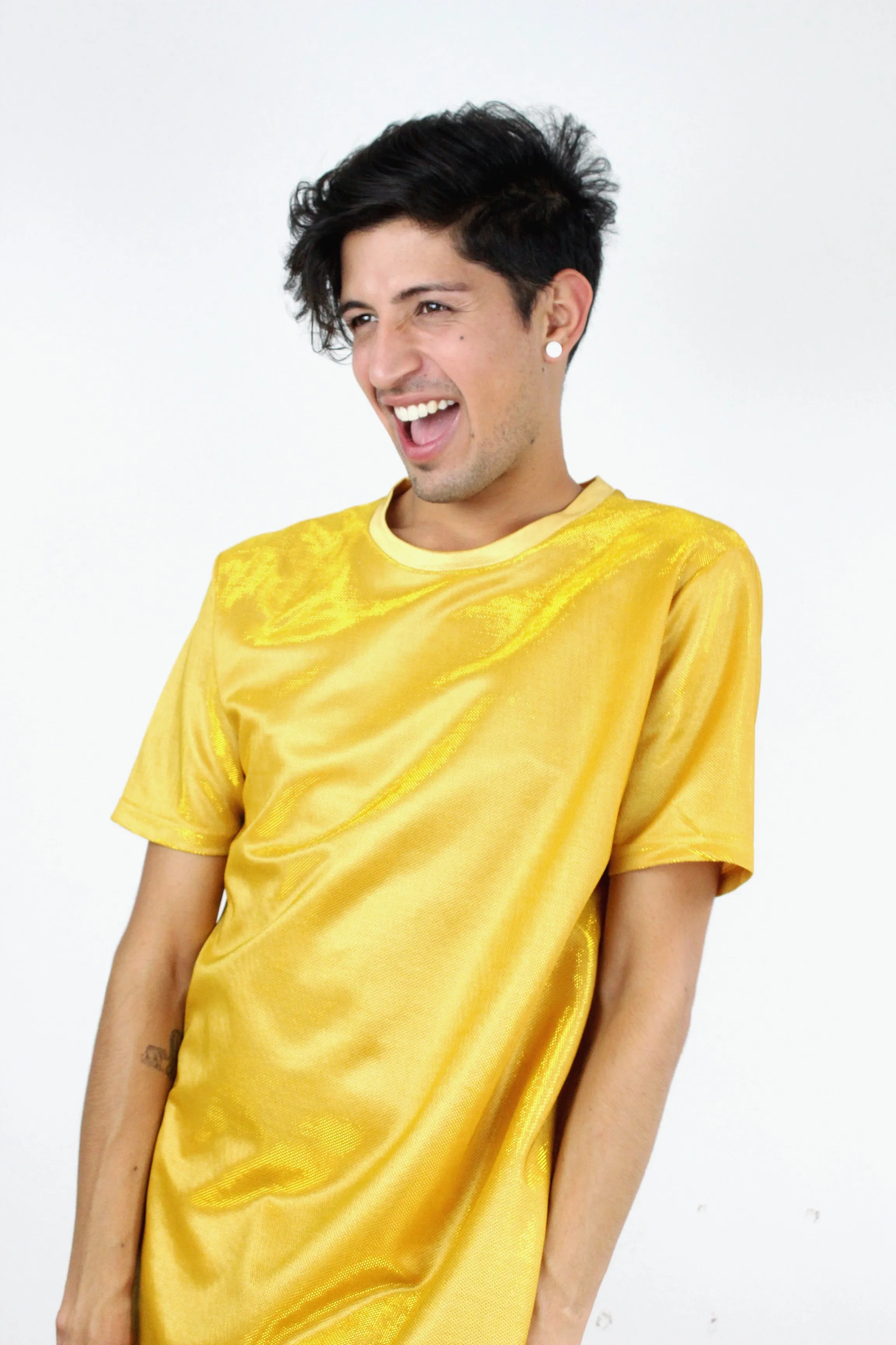 Mustard Scales Longline Tee