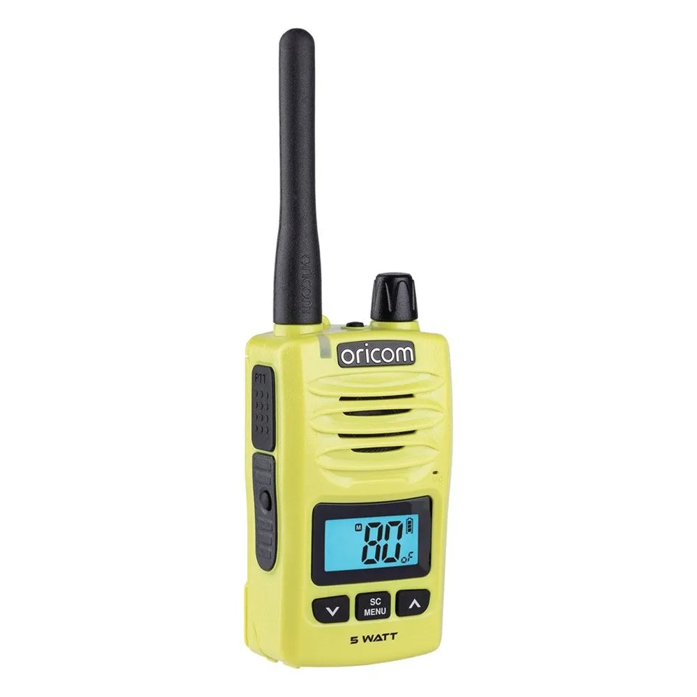 Oricom DTX600LME 5 Watt IP67 Waterproof Handheld UHF CB Radio - Lime