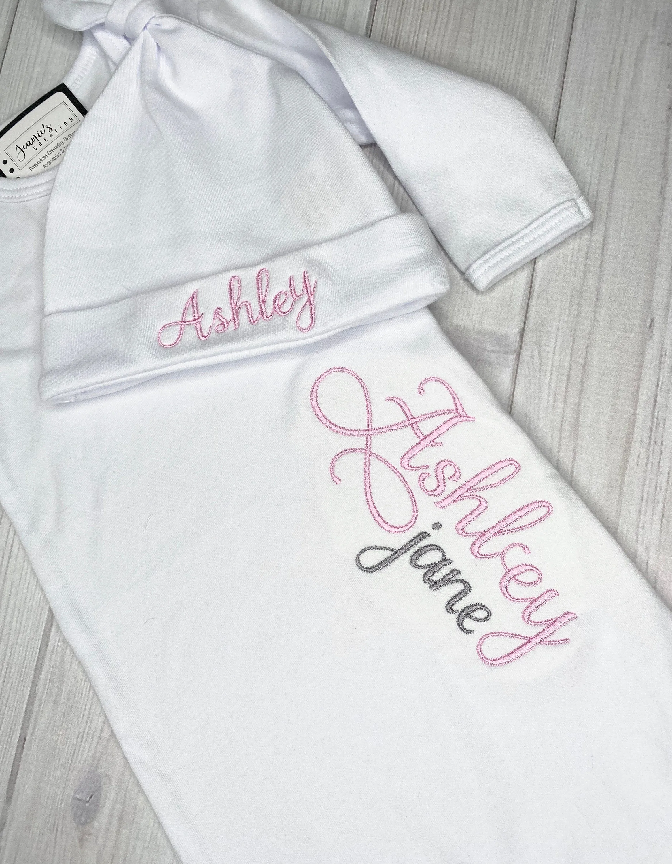 Personalized Newborn Coming Home Gown Set