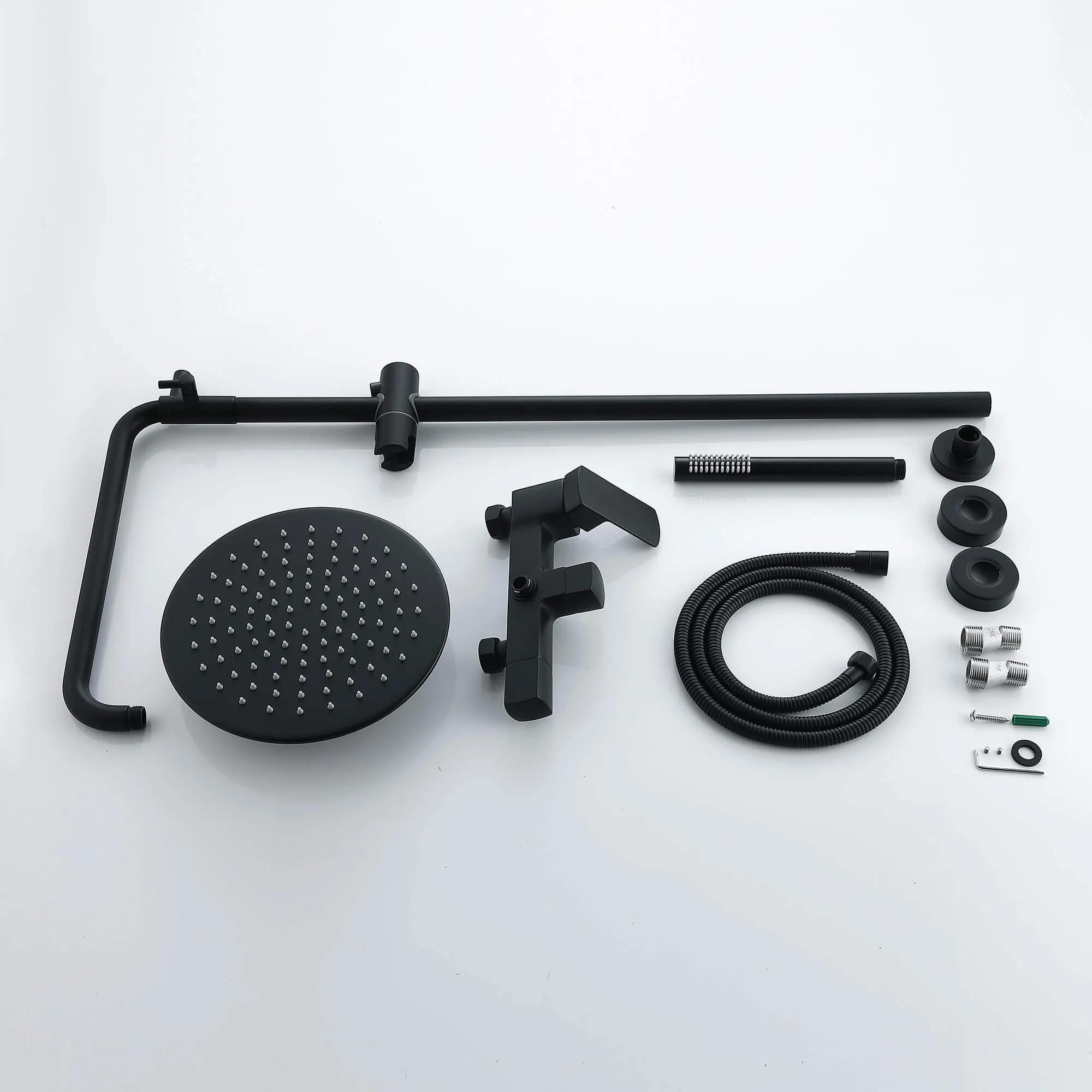 Rain Shower System with Tub Spout and High Pressure 10" Rain Shower Head RB0880