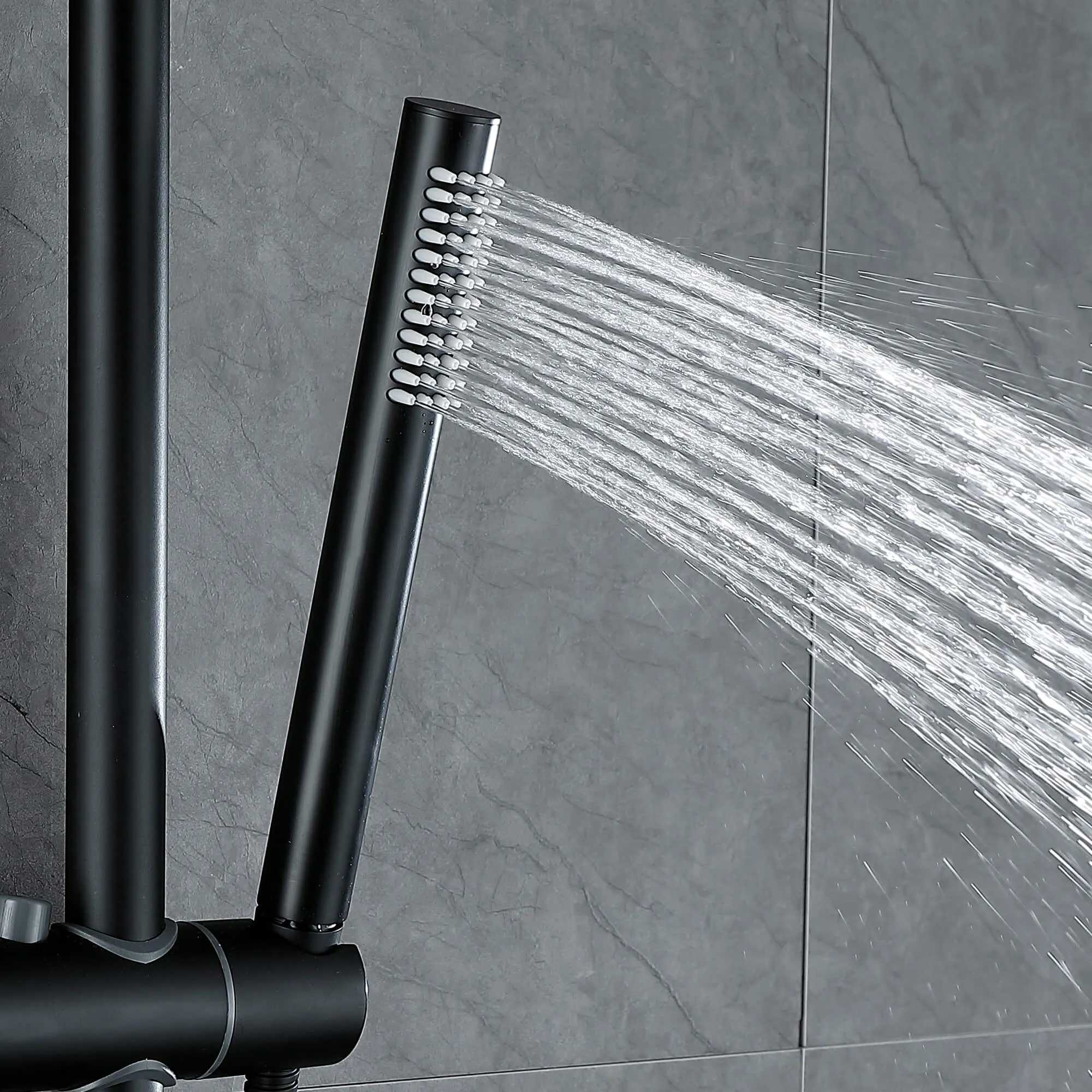 Rain Shower System with Tub Spout and High Pressure 10" Rain Shower Head RB0880