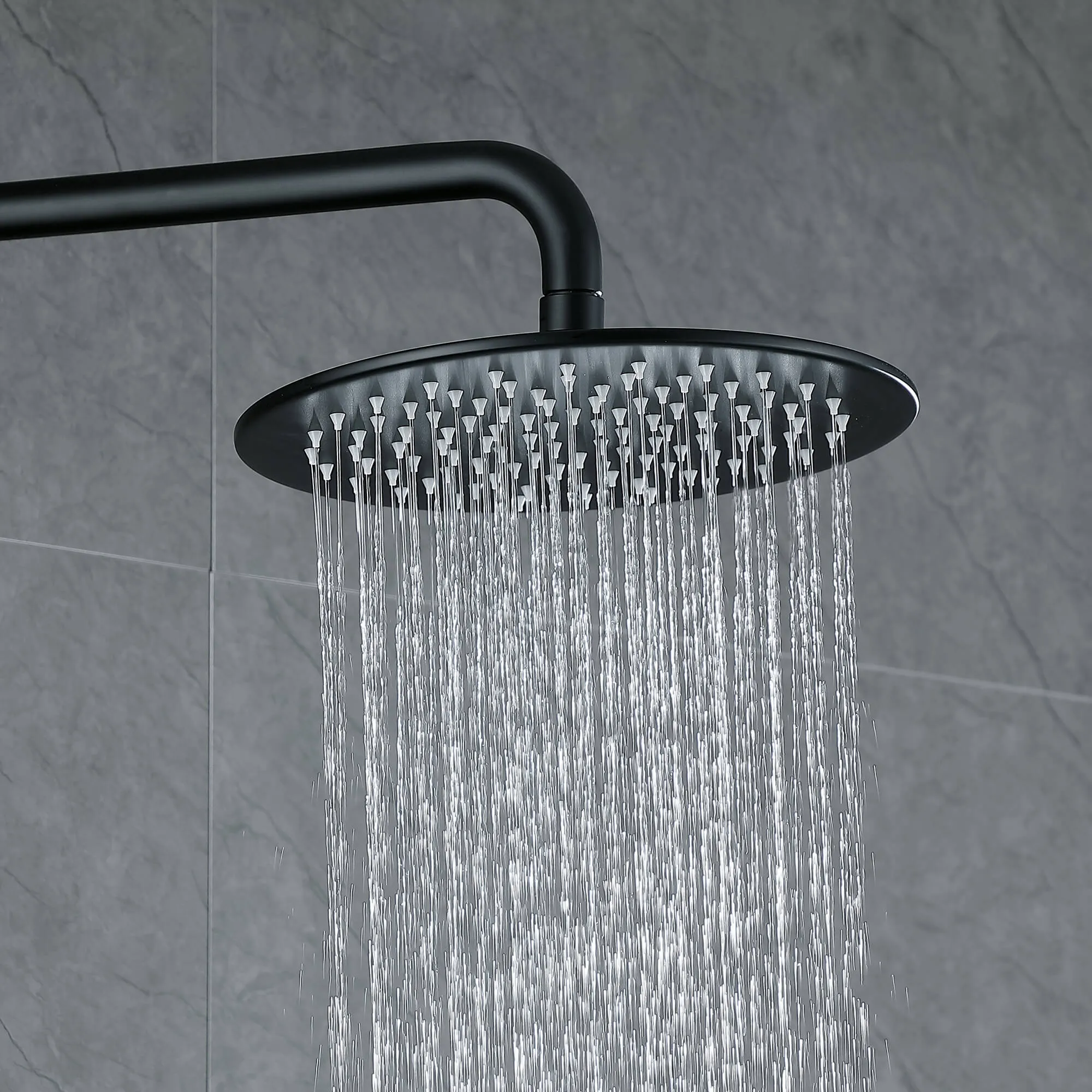 Rain Shower System with Tub Spout and High Pressure 10" Rain Shower Head RB0880