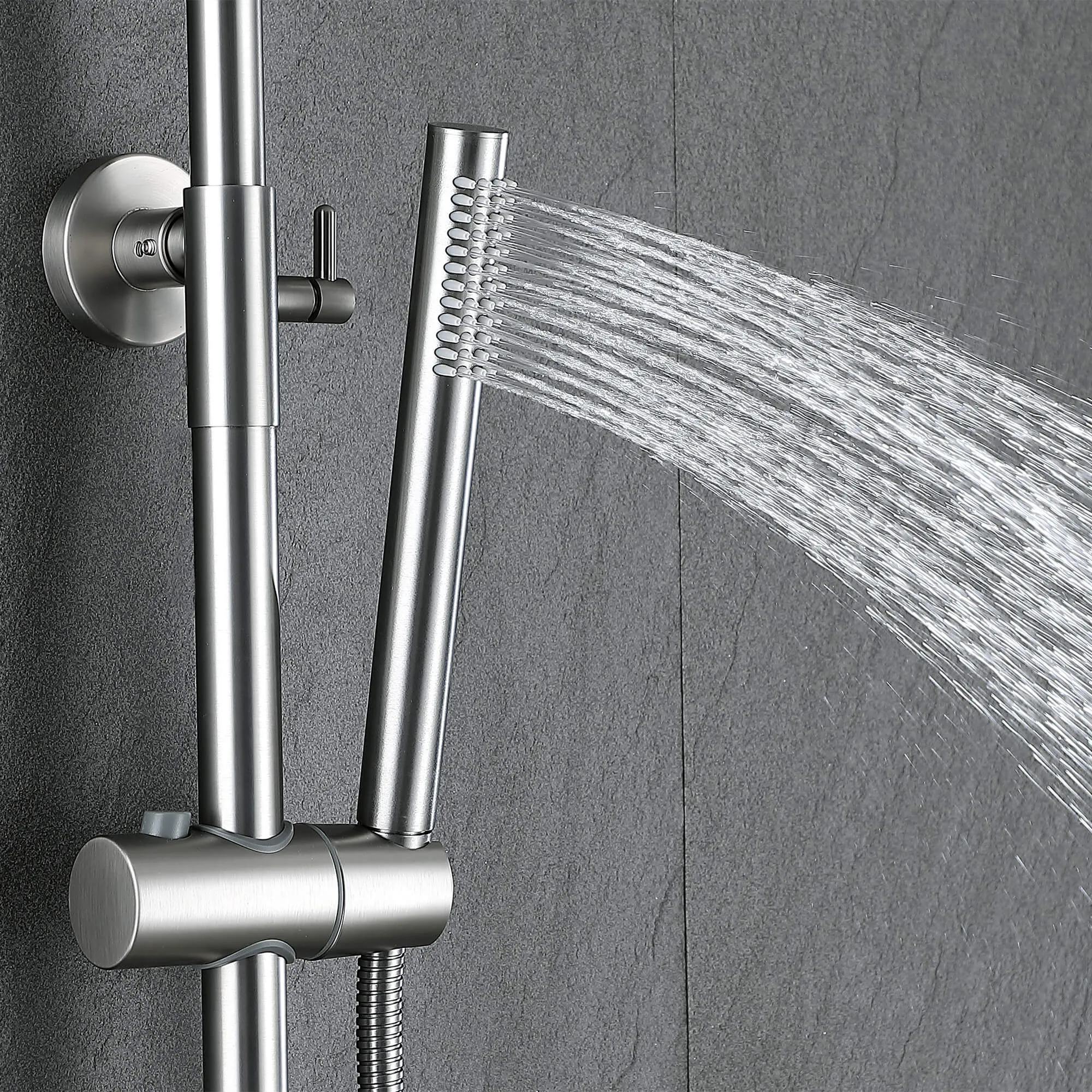 Rain Shower System with Tub Spout and High Pressure 10" Rain Shower Head RB0880