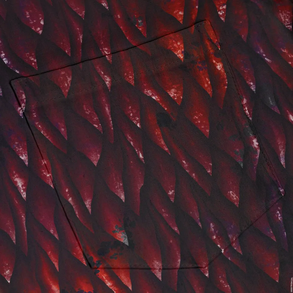 Red Dragon Scales Dnd Button Up Shirt