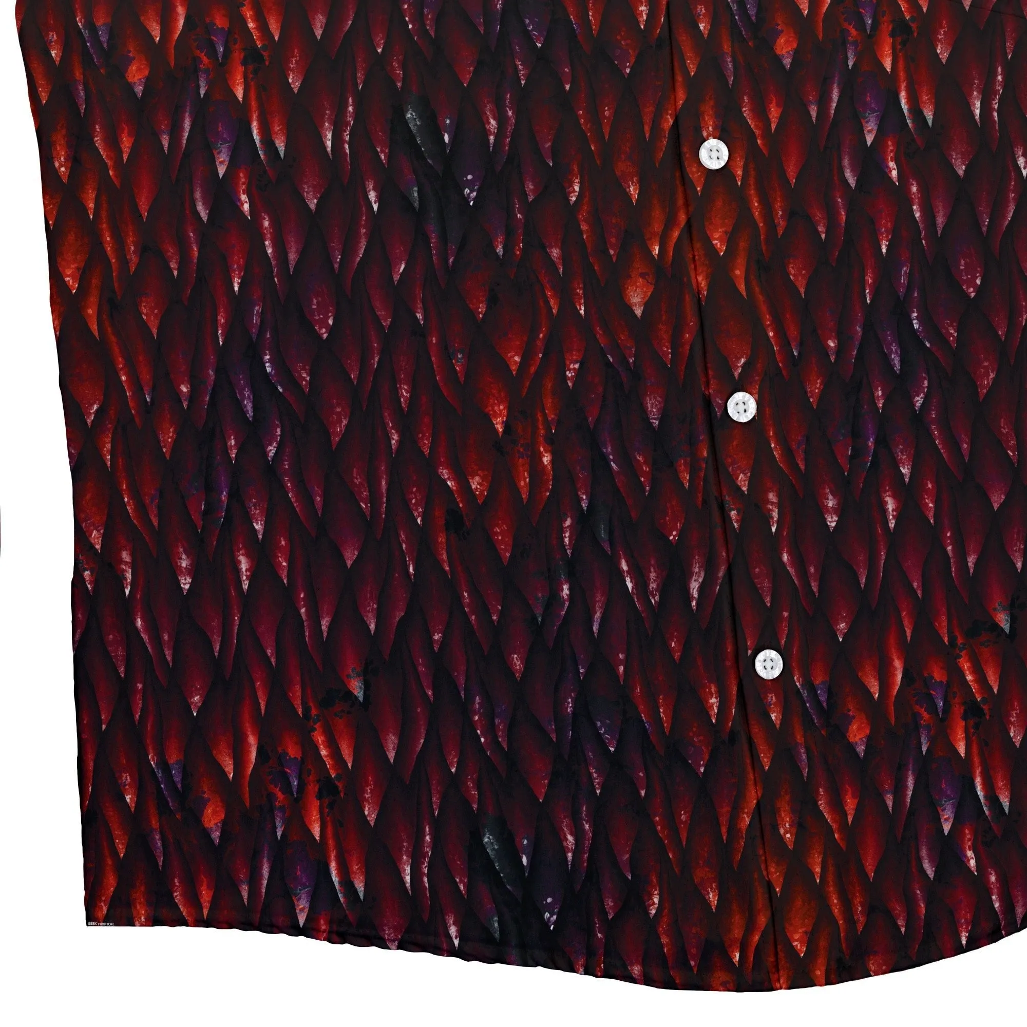Red Dragon Scales Dnd Button Up Shirt