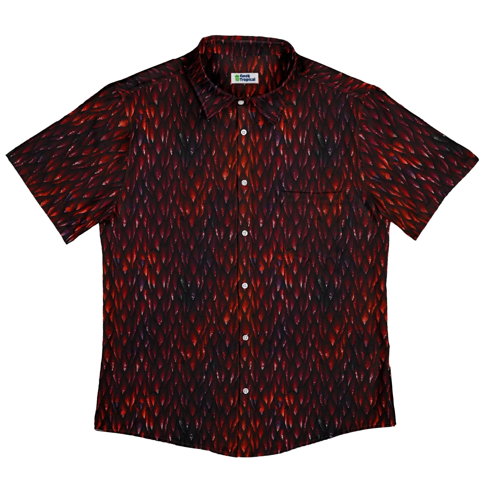Red Dragon Scales Dnd Button Up Shirt