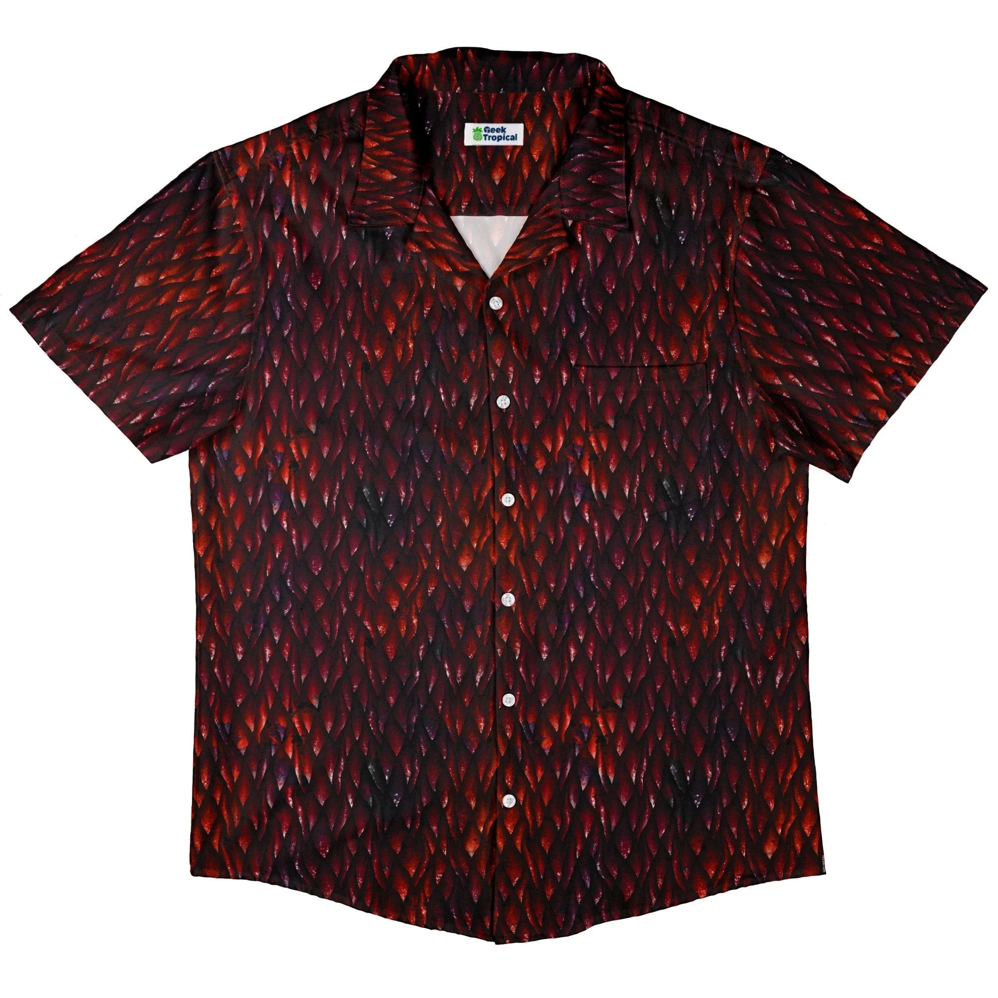 Red Dragon Scales Dnd Button Up Shirt