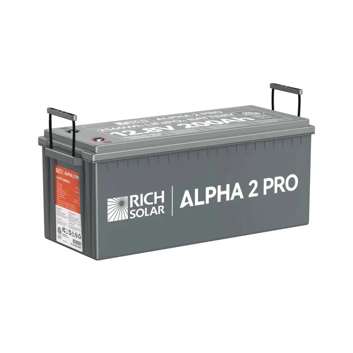 Rich Solar ALPHA 2 | 12V 200Ah LiFePO4 Battery | Internal Heating and Bluetooth Function