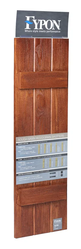 Rough Sawn Shutter Kit (Cedar Stain)