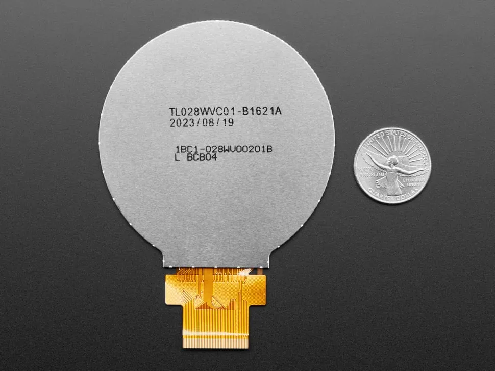 Round RGB 666 TTL TFT Display - 2.8" 480x480 - No Touch