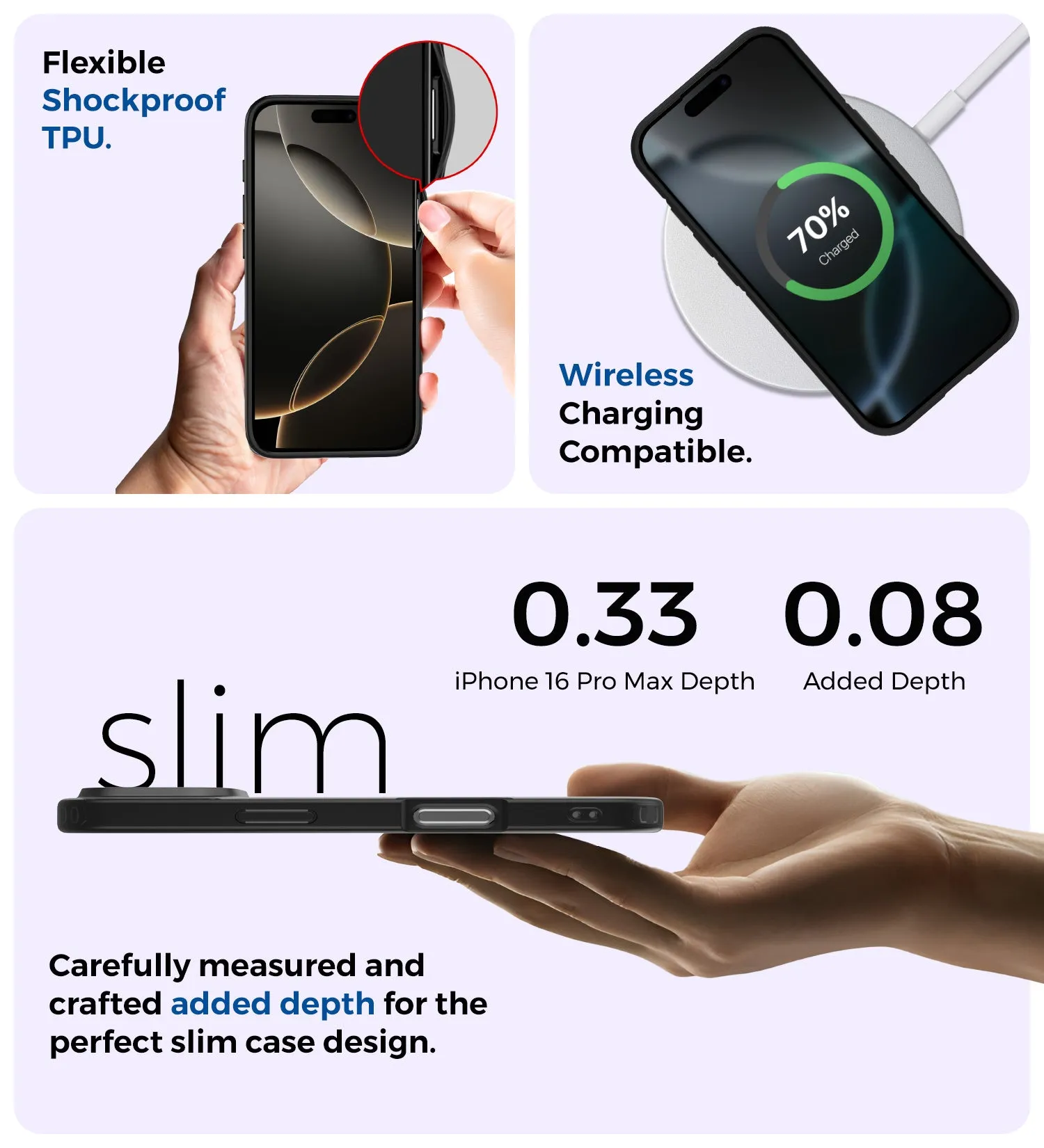 Rugged Frosted MagSnap Semi Transparent PC Shock Proof Slim Back Cover for Apple iPhone 16 Pro Max, 6.9 inch, Black