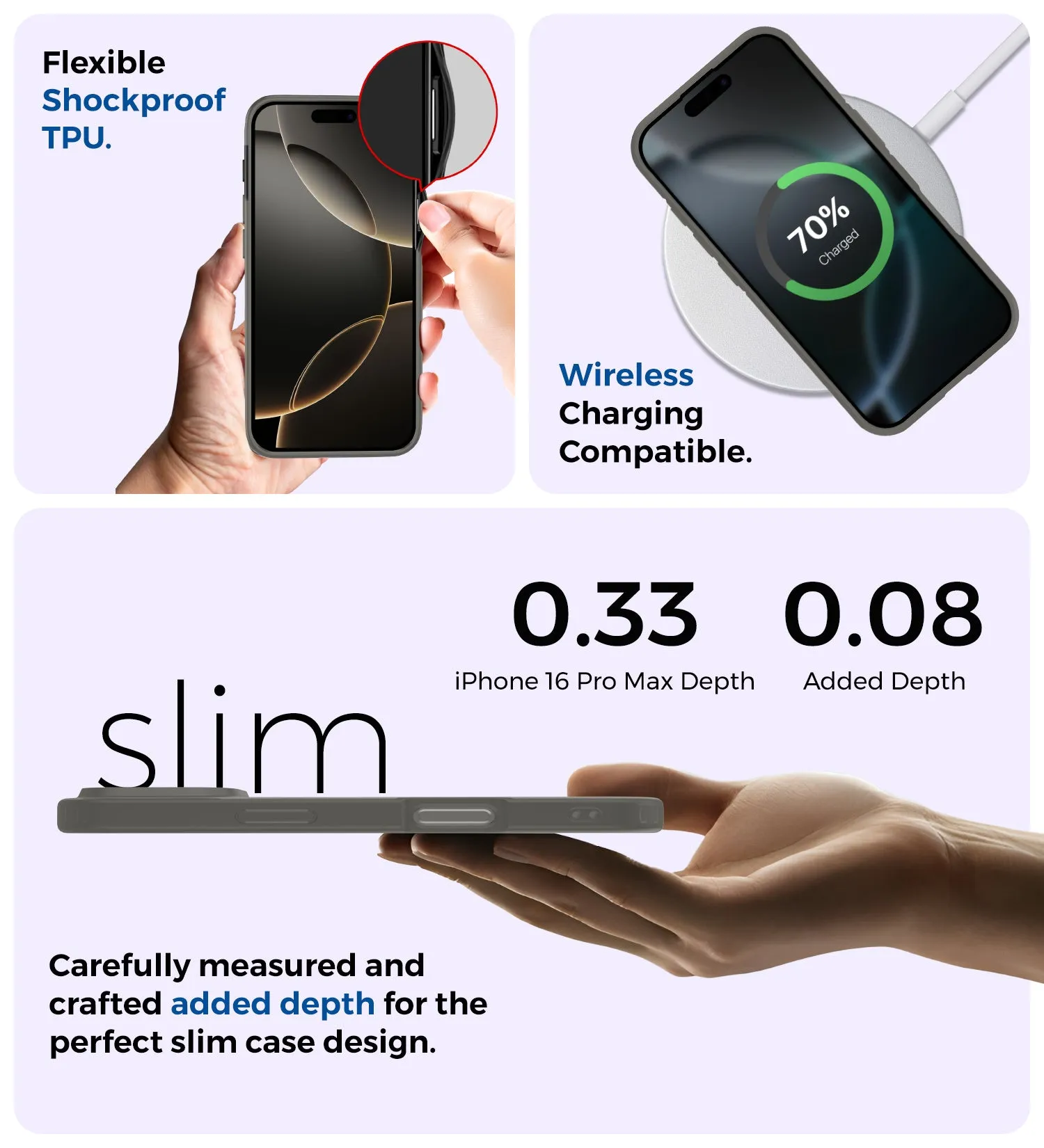 Rugged Frosted MagSnap Semi Transparent PC Shock Proof Slim Back Cover for Apple iPhone 16 Pro Max, 6.9 inch, Grey