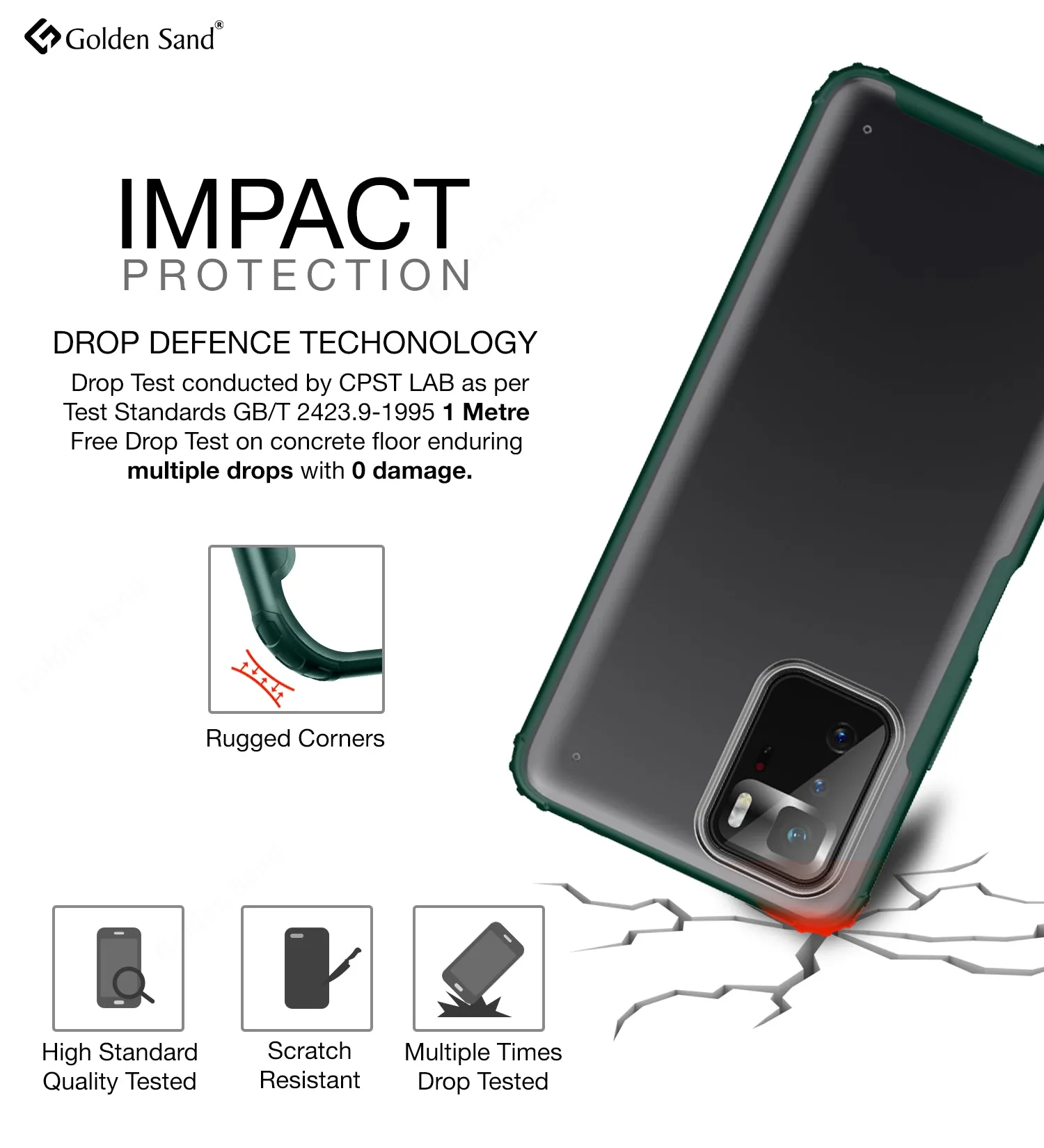 Rugged Frosted Semi Transparent PC Shock Proof Slim Back Case for Poco X3 GT, 6.6 inch, Green