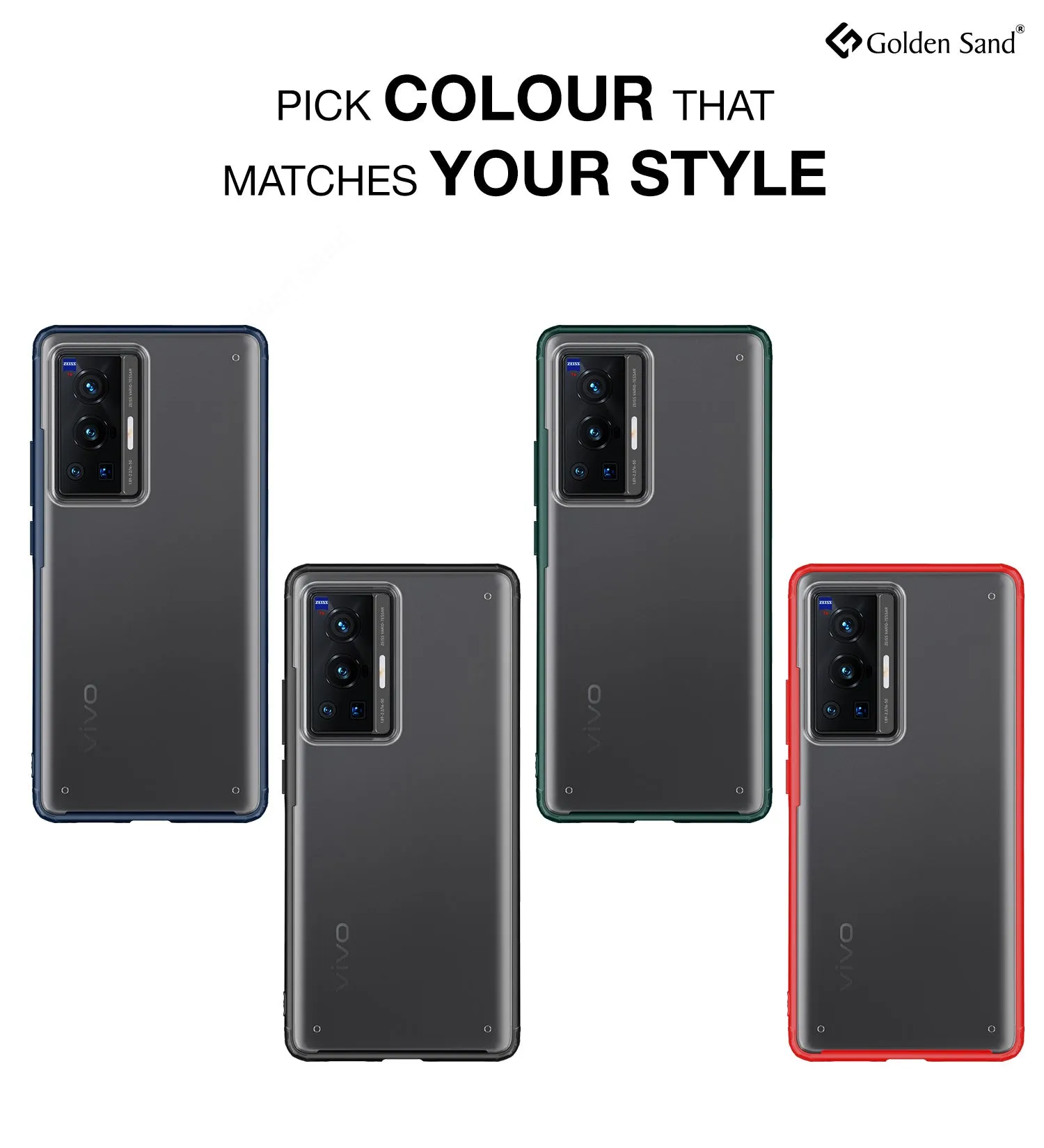 Rugged Frosted Semi Transparent PC Shock Proof Slim Back Case for Vivo X70 Pro [Not for Vivo X70 Pro Plus], 6.56 inch, Green