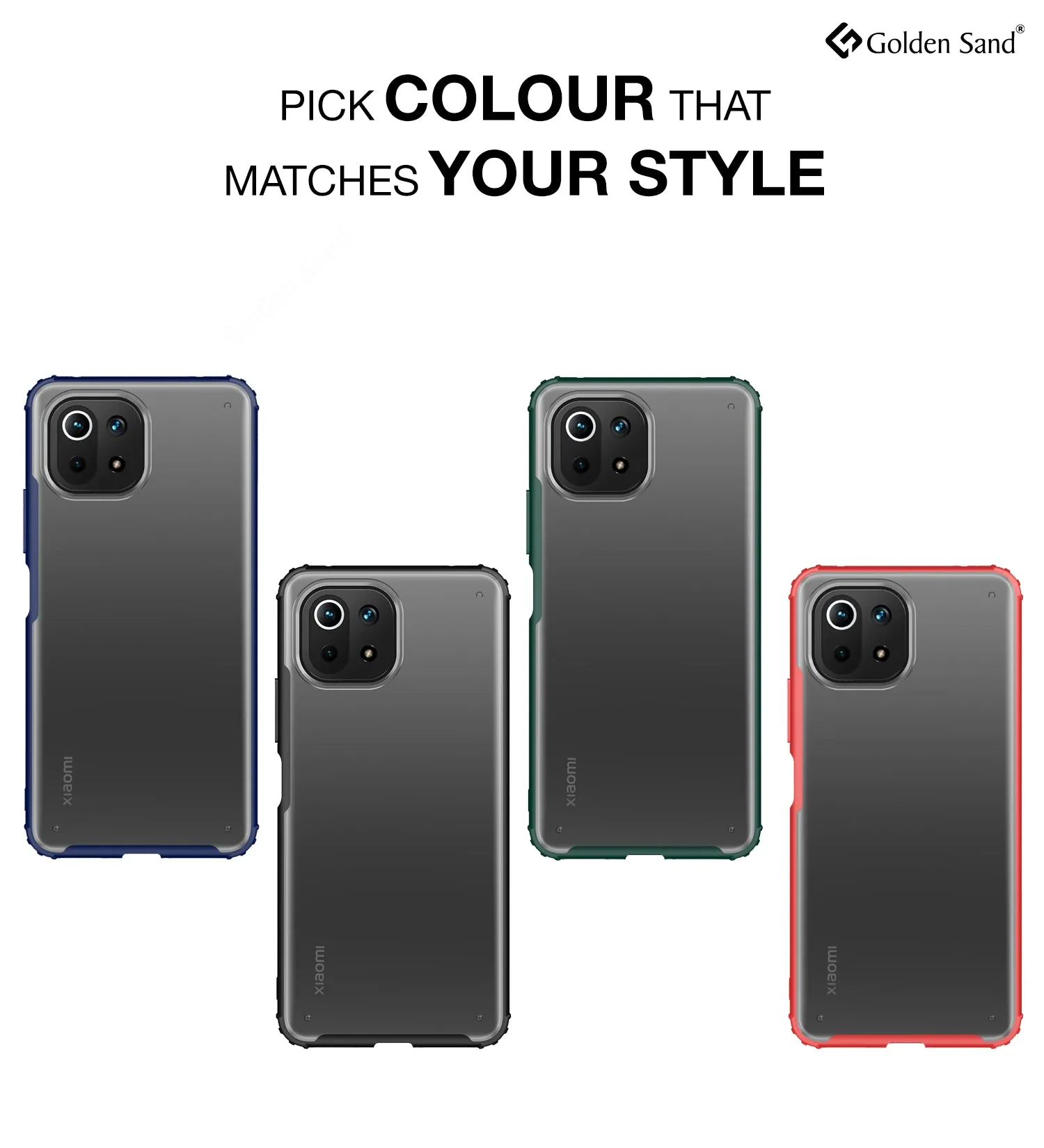 Rugged Frosted Semi Transparent PC Shock Proof Slim Back Case for Xiaomi 11 Lite NE 5G, Xiaomi Mi 11 Lite, Xiaomi Mi 11 Lite 5G, 6.55 inch, Red