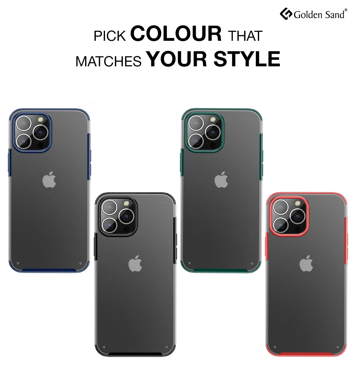 Rugged Frosted Semi Transparent PC Shock Proof Slim Back Cover for Apple iPhone 13 Pro Max, 6.7 inch, Blue