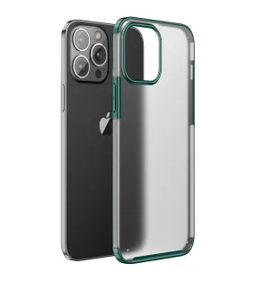 Rugged Frosted Semi Transparent PC Shock Proof Slim Back Cover for Apple iPhone 13 Pro Max, 6.7 inch, Green