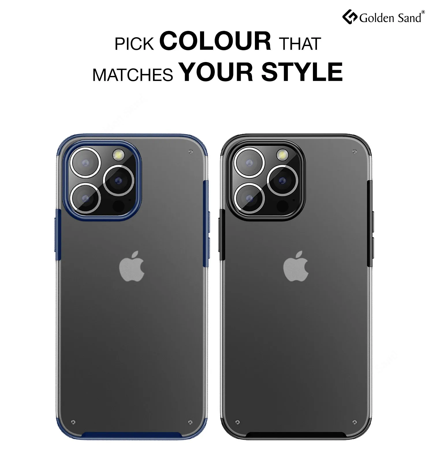 Rugged Frosted Semi Transparent PC Shock Proof Slim Back Cover for Apple iPhone 14 Pro, 6.1 inch, Black