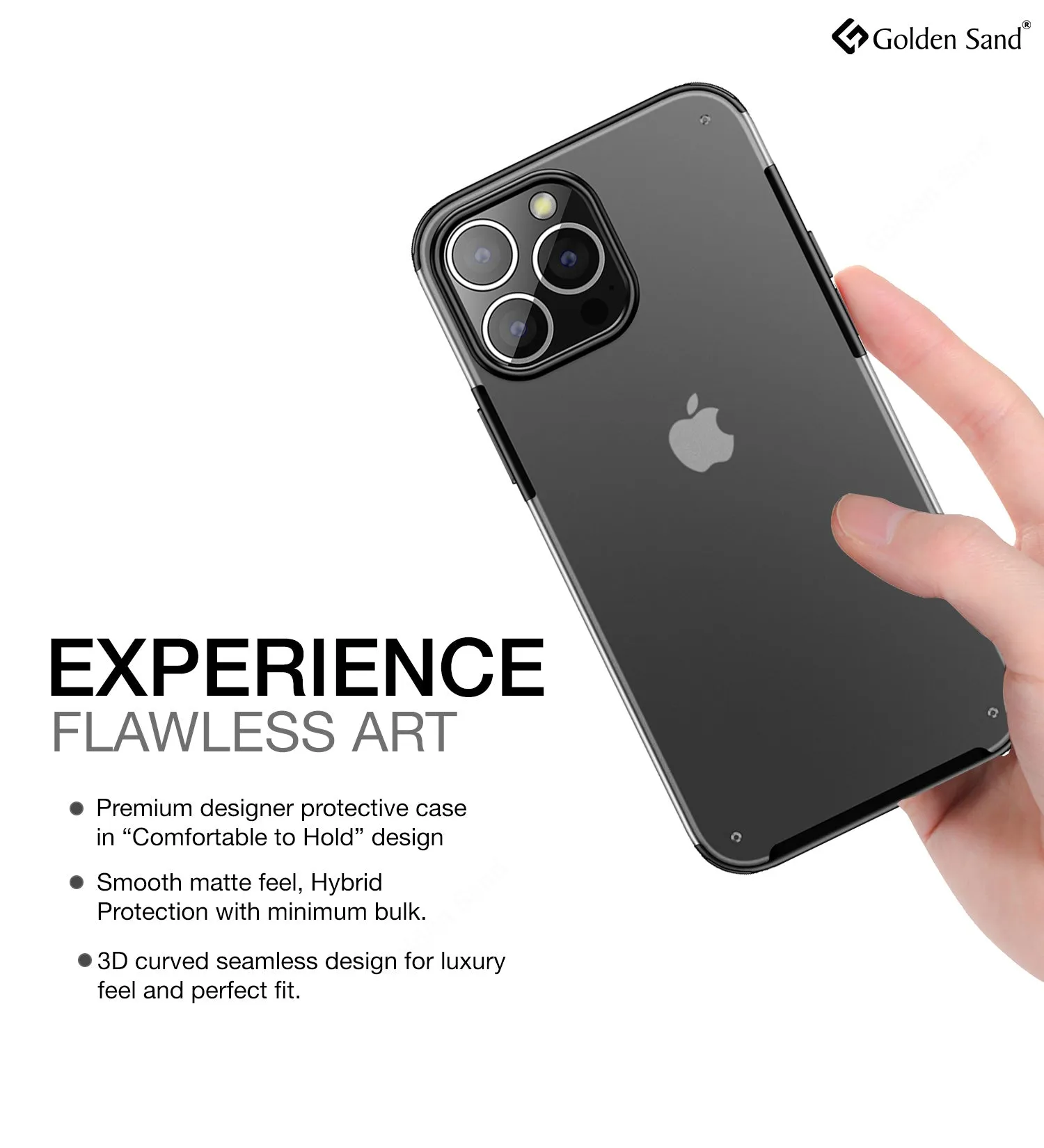 Rugged Frosted Semi Transparent PC Shock Proof Slim Back Cover for Apple iPhone 14 Pro Max, 6.7 inch, Black