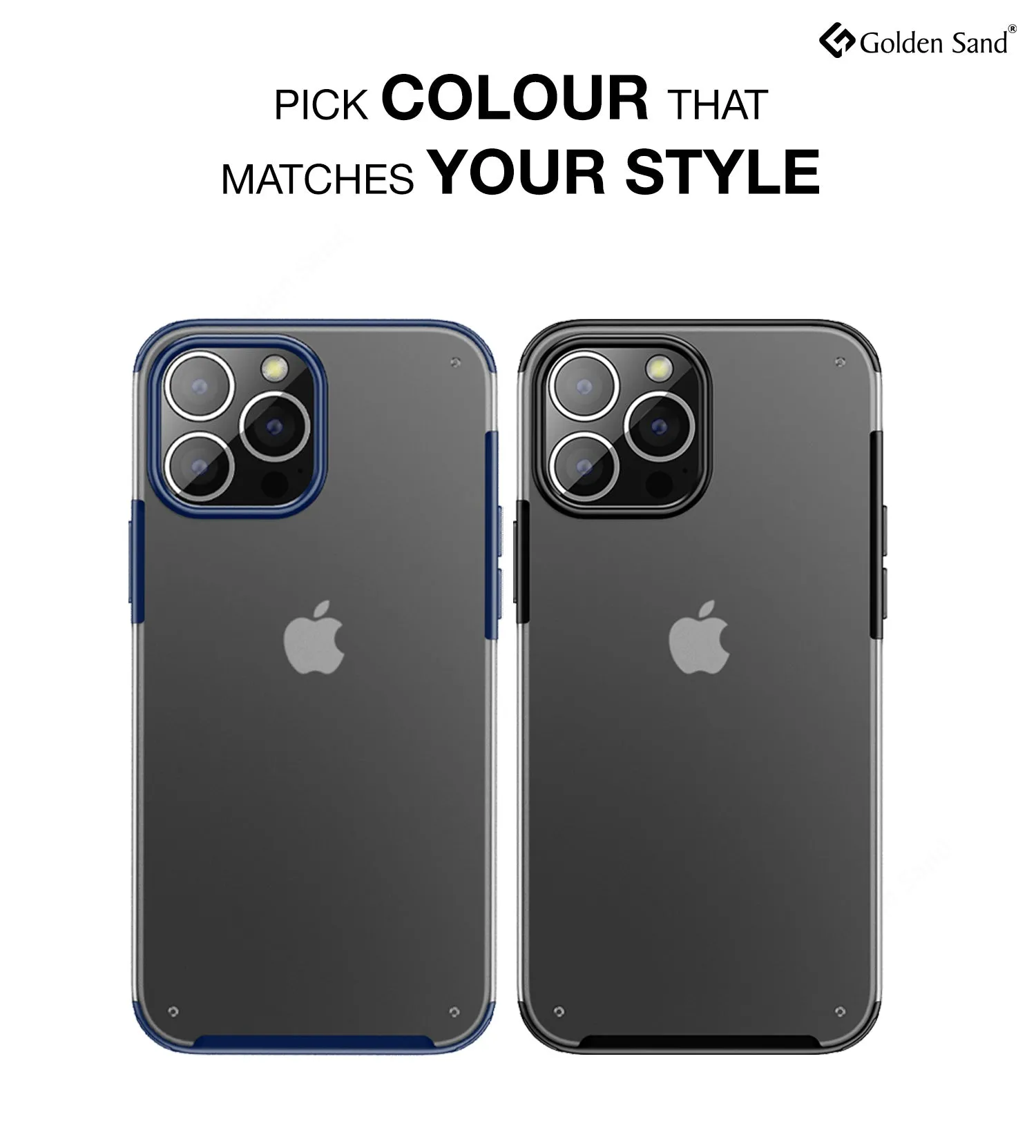 Rugged Frosted Semi Transparent PC Shock Proof Slim Back Cover for Apple iPhone 14 Pro Max, 6.7 inch, Blue