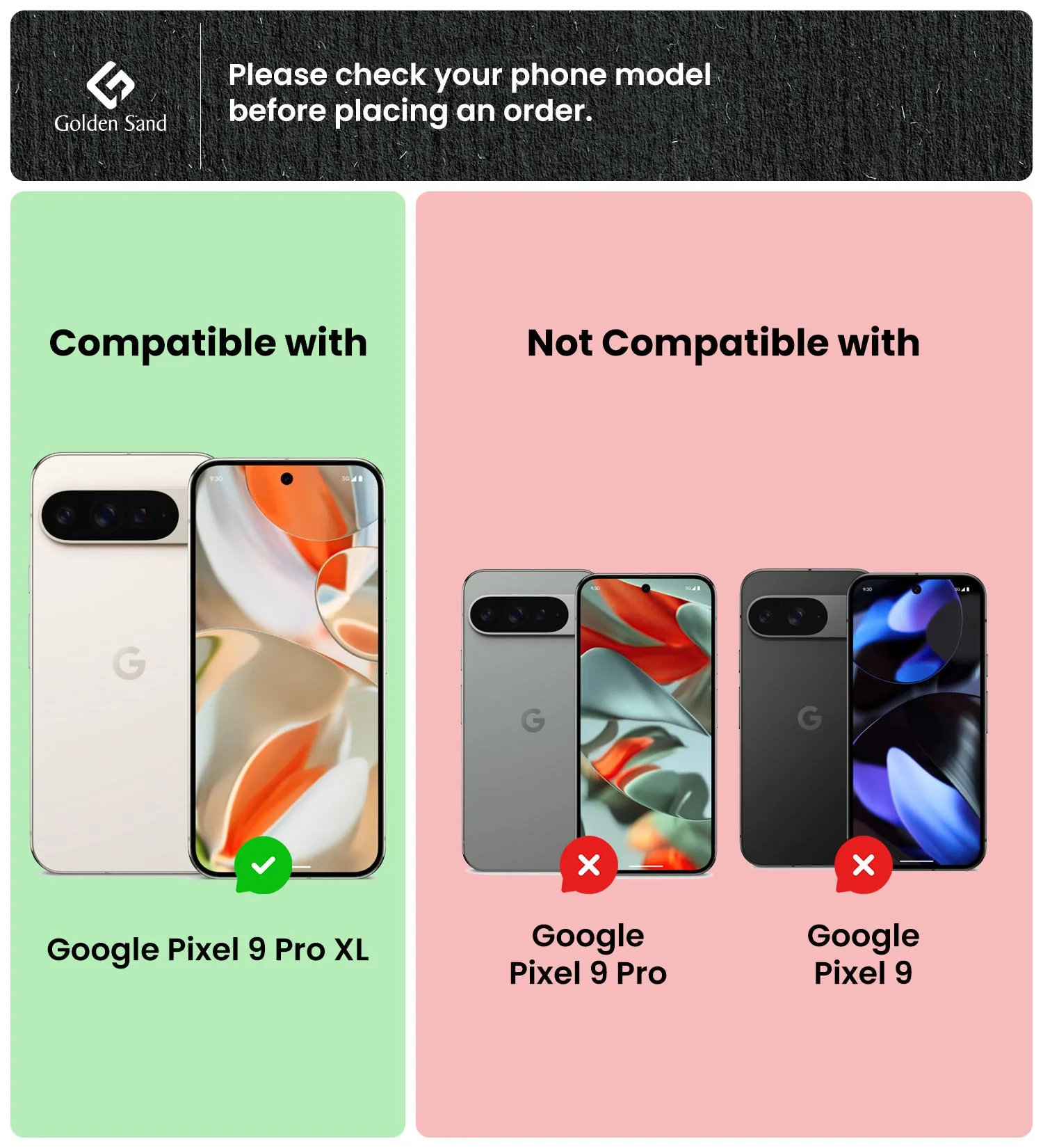 Rugged Frosted Semi Transparent PC Shock Proof Slim Back Cover for Google Pixel 9 Pro XL 5G, 6.8 inch, Black