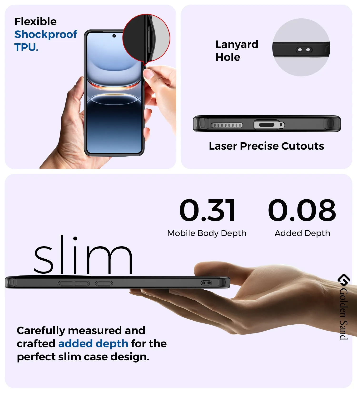 Rugged Frosted Semi Transparent PC Shock Proof Slim Back Cover for iQOO 13 5G, 6.82 inch, Black