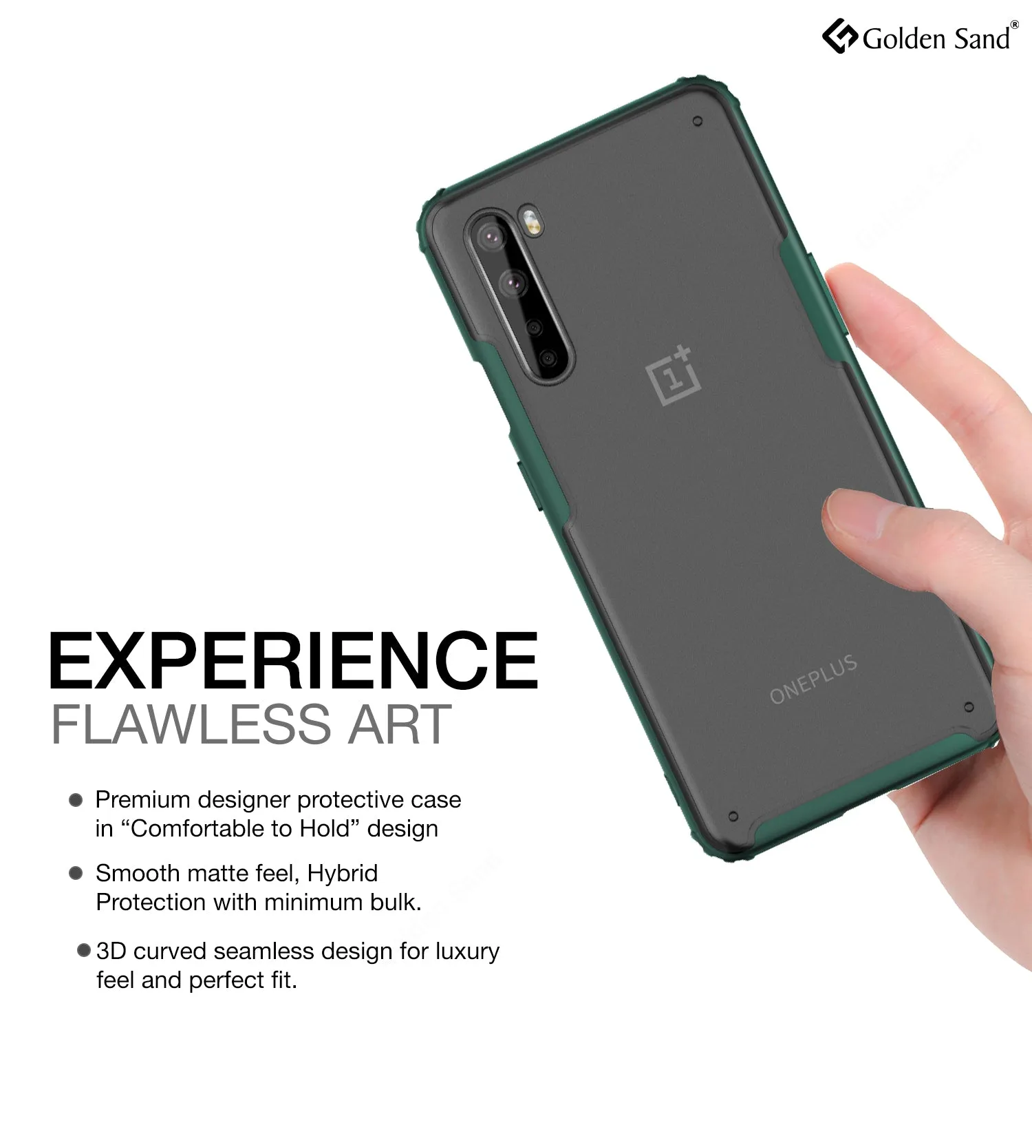 Rugged Frosted Semi Transparent PC Shock Proof Slim Back Cover for One Plus Nord (1  Nord), Green