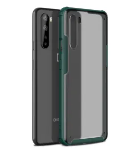 Rugged Frosted Semi Transparent PC Shock Proof Slim Back Cover for One Plus Nord (1  Nord), Green