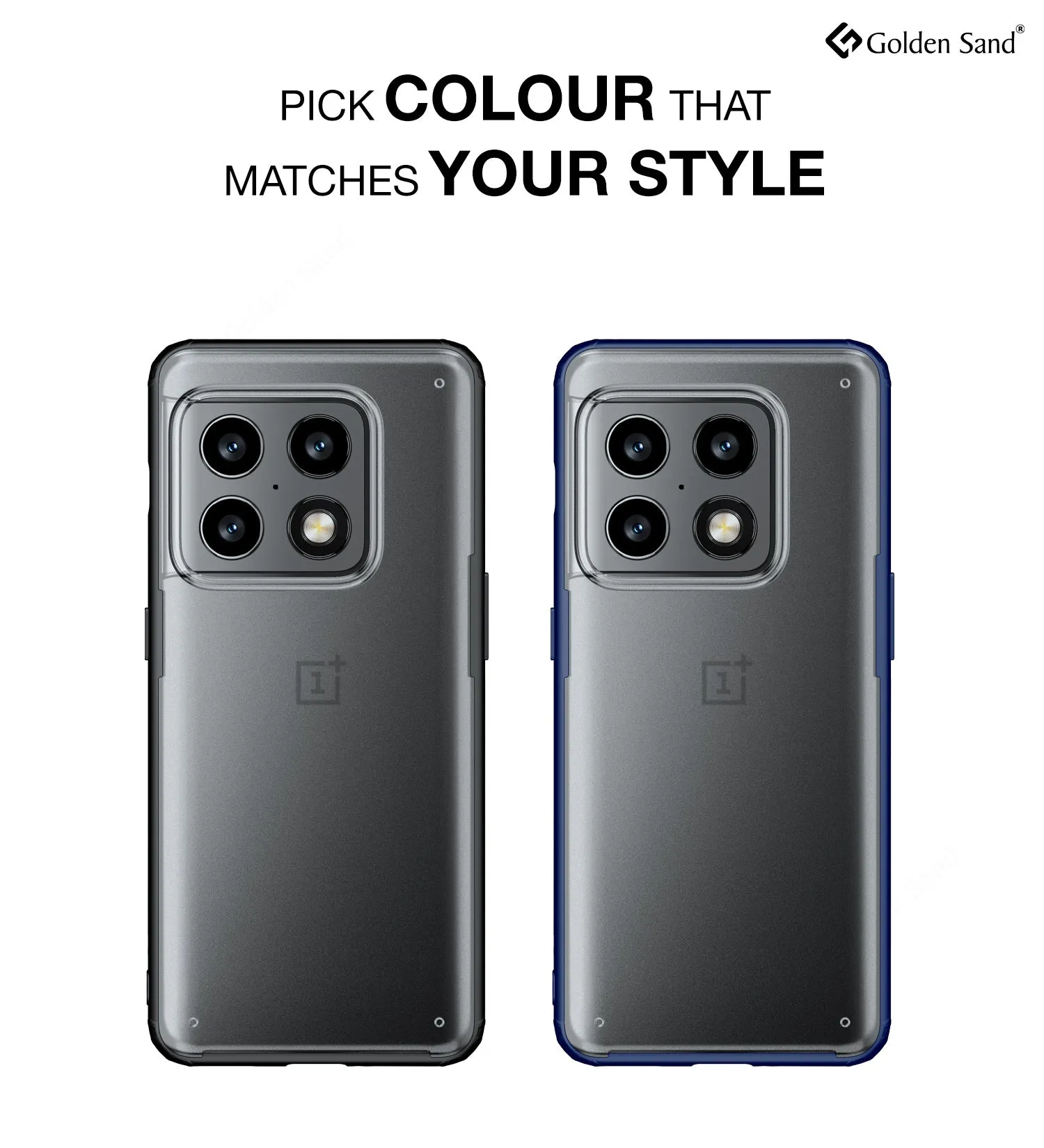 Rugged Frosted Semi Transparent PC Shock Proof Slim Back Cover for OnePlus 10 Pro 5G, 6.7 inch, Black