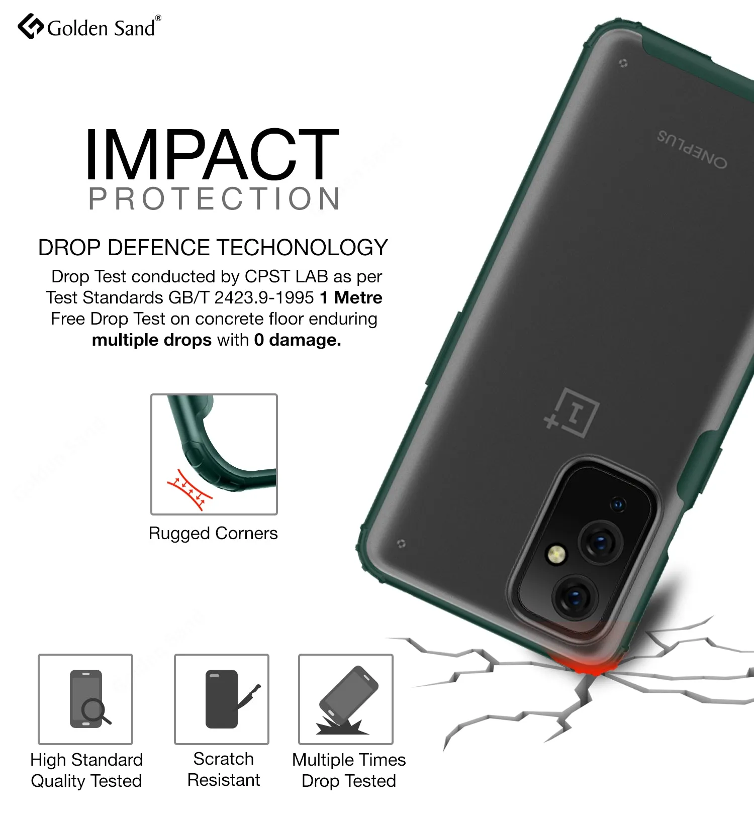 Rugged Frosted Semi Transparent PC Shock Proof Slim Back Cover for OnePlus 9, 6.55 inch, Green