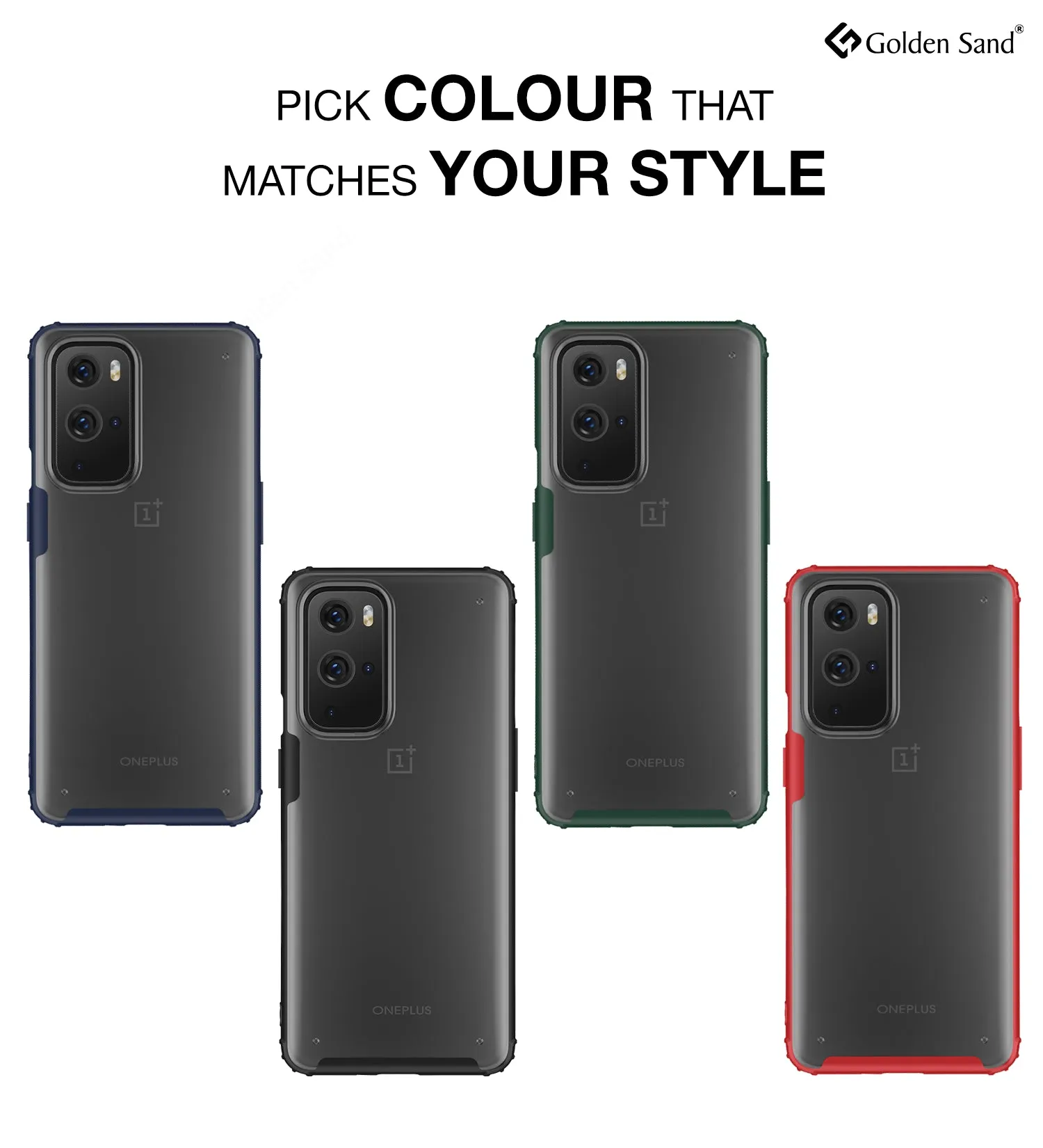 Rugged Frosted Semi Transparent PC Shock Proof Slim Back Cover for OnePlus 9 Pro, 6.7 inch, Blue