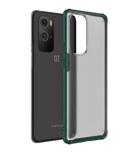 Rugged Frosted Semi Transparent PC Shock Proof Slim Back Cover for OnePlus 9 Pro, 6.7 inch, Green