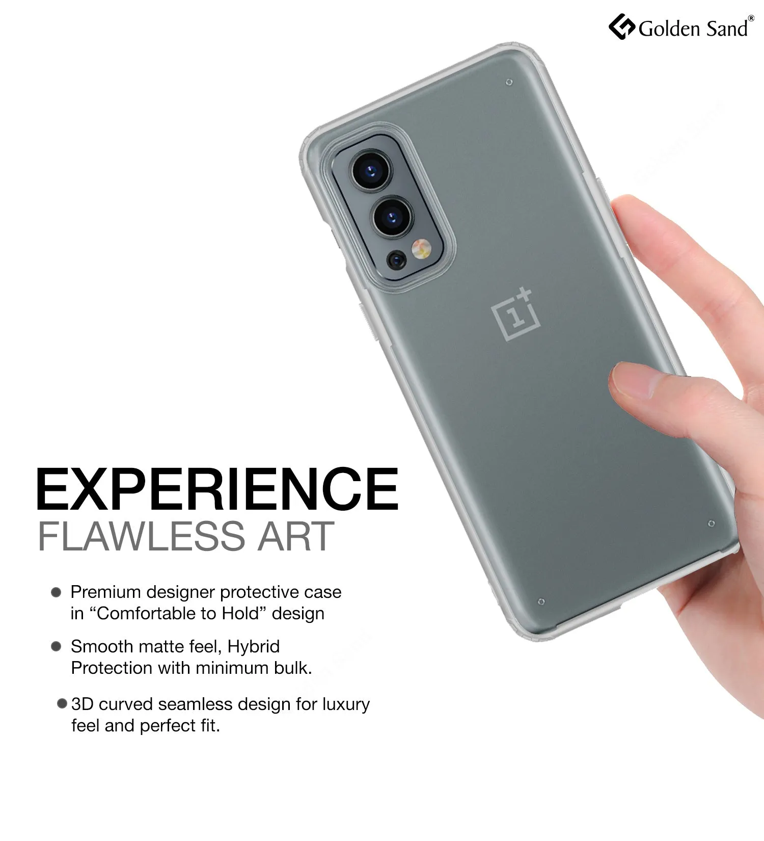 Rugged Frosted Semi Transparent PC Shock Proof Slim Back Cover for OnePlus Nord 2 5G, 6.43 inch, Translucent White