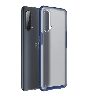 Rugged Frosted Semi Transparent PC Shock Proof Slim Back Cover for OnePlus Nord CE 5G, 6.43 inch, Blue