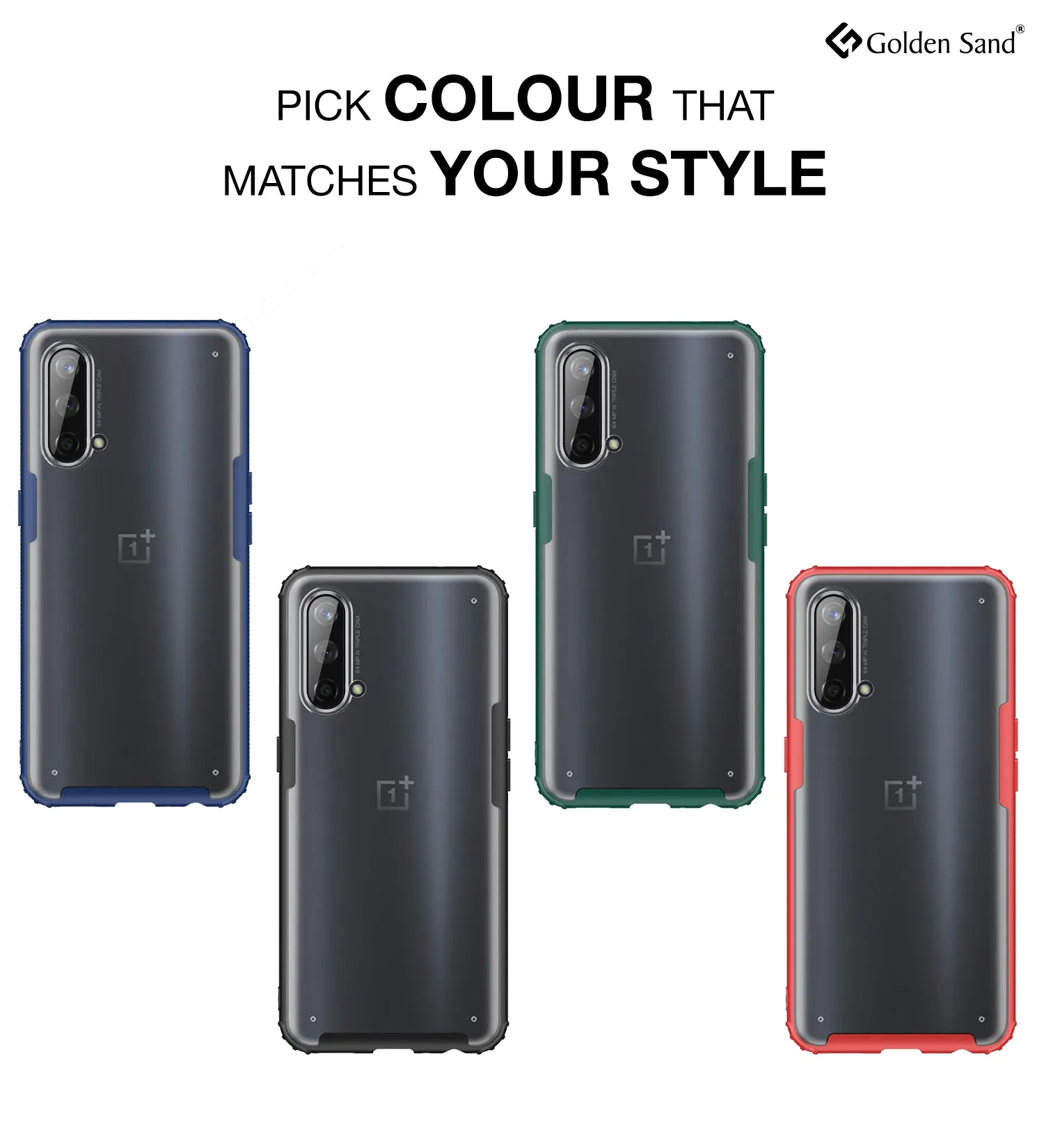 Rugged Frosted Semi Transparent PC Shock Proof Slim Back Cover for OnePlus Nord CE 5G, 6.43 inch, Blue