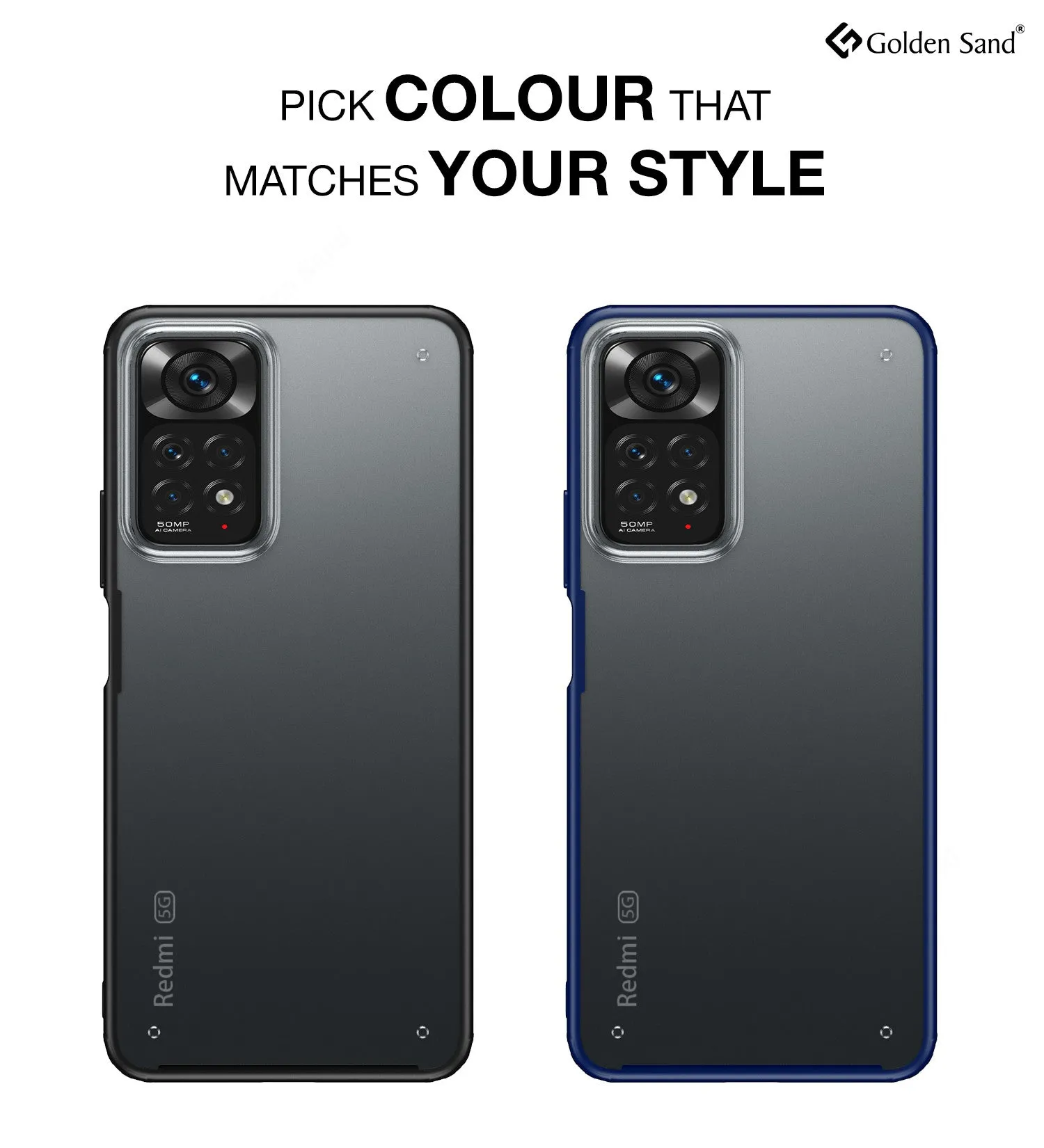 Rugged Frosted Semi Transparent PC Shock Proof Slim Back Cover for Redmi Note 11 Pro 4G, Redmi Note 11 Pro  Plus 5G, 6.67 inch, Blue