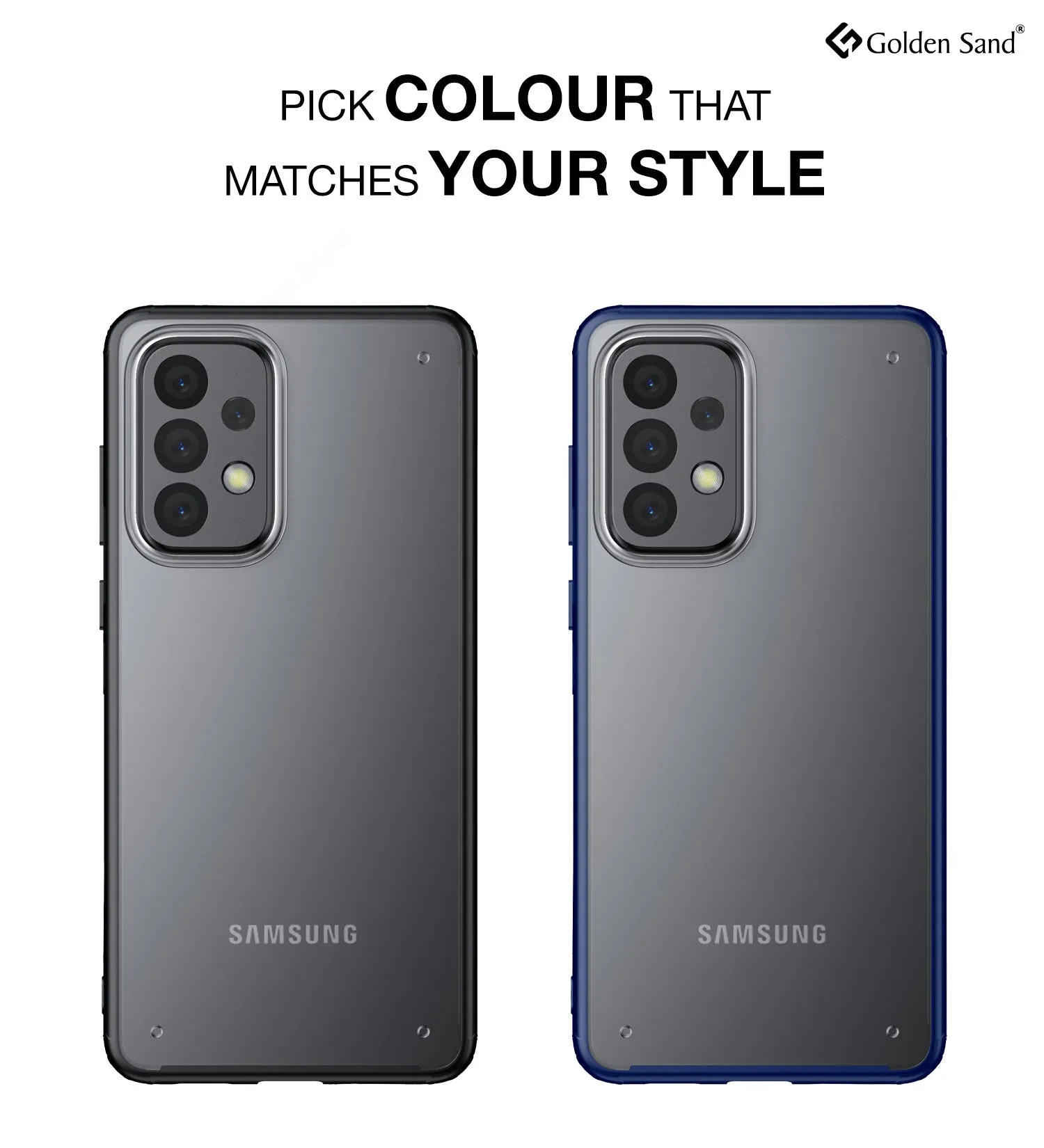 Rugged Frosted Semi Transparent PC Shock Proof Slim Back Cover for Samsung Galaxy A33 5G, 6.4 inch, Black