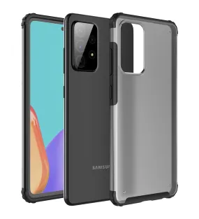 Rugged Frosted Semi Transparent PC Shock Proof Slim Back Cover for Samsung Galaxy A52 5G, Samsung Galaxy A52, Samsung Galaxy A52s 5G, 6.5 inch, Black