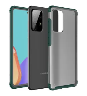 Rugged Frosted Semi Transparent PC Shock Proof Slim Back Cover for Samsung Galaxy A52 5G, Samsung Galaxy A52, Samsung Galaxy A52s 5G, 6.5 inch, Green