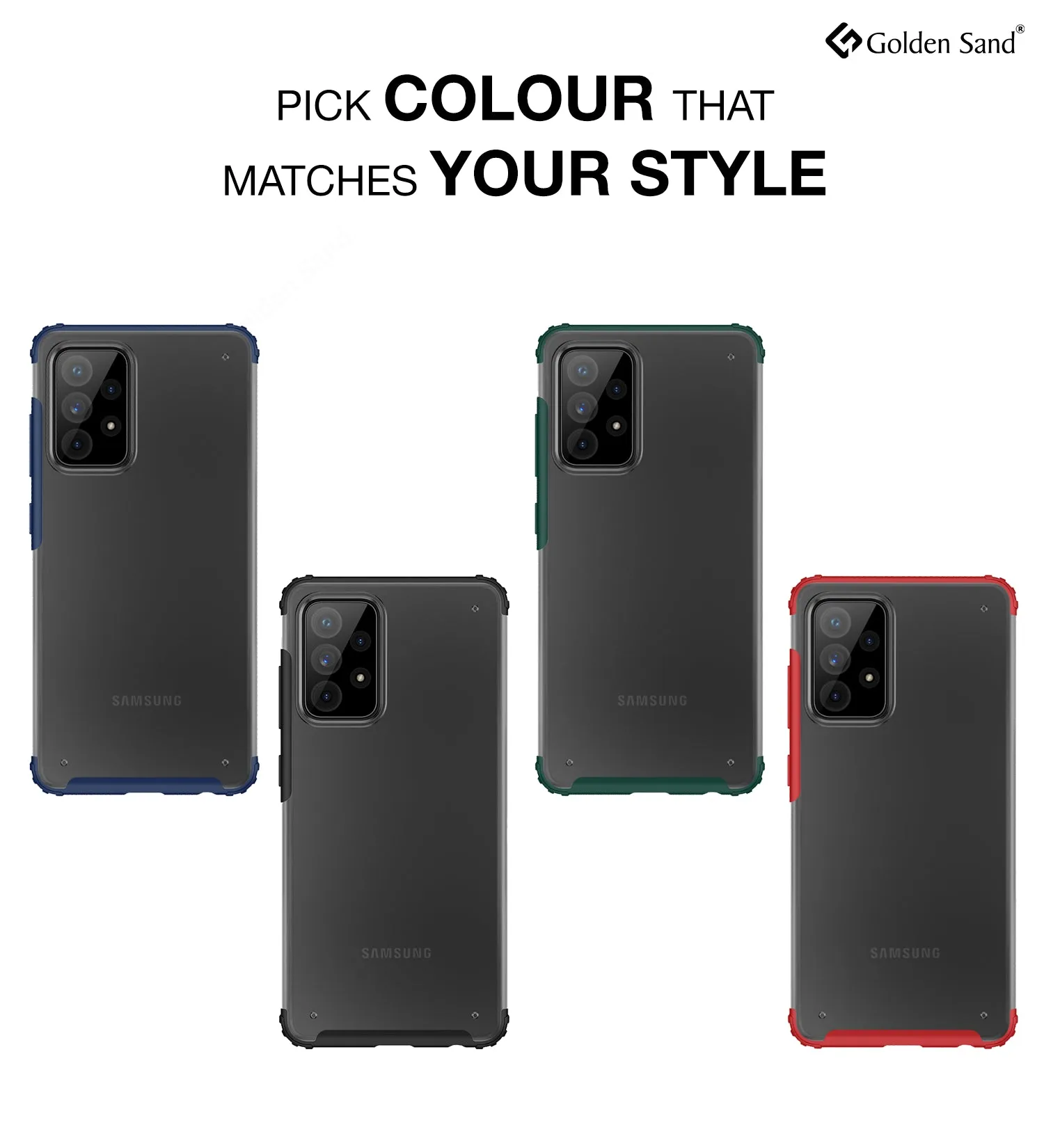 Rugged Frosted Semi Transparent PC Shock Proof Slim Back Cover for Samsung Galaxy A52 5G, Samsung Galaxy A52, Samsung Galaxy A52s 5G, 6.5 inch, Red