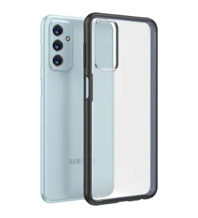 Rugged Frosted Semi Transparent PC Shock Proof Slim Back Cover for Samsung Galaxy F23 5G, 6.6 inch, Black