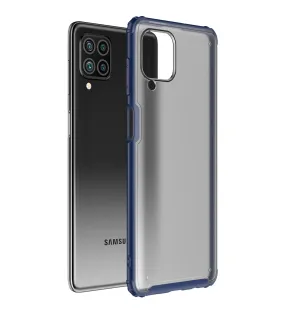 Rugged Frosted Semi Transparent PC Shock Proof Slim Back Cover for Samsung Galaxy F62, Samsung Galaxy M62, 6.7 inch, Blue