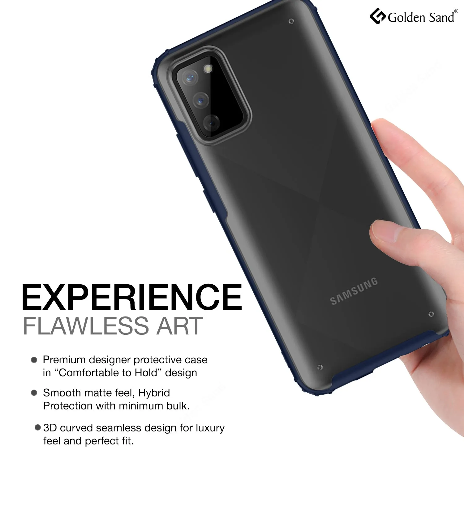 Rugged Frosted Semi Transparent PC Shock Proof Slim Back Cover for Samsung Galaxy M02s, Samsung Galaxy F02s, 6.5 inch, Blue