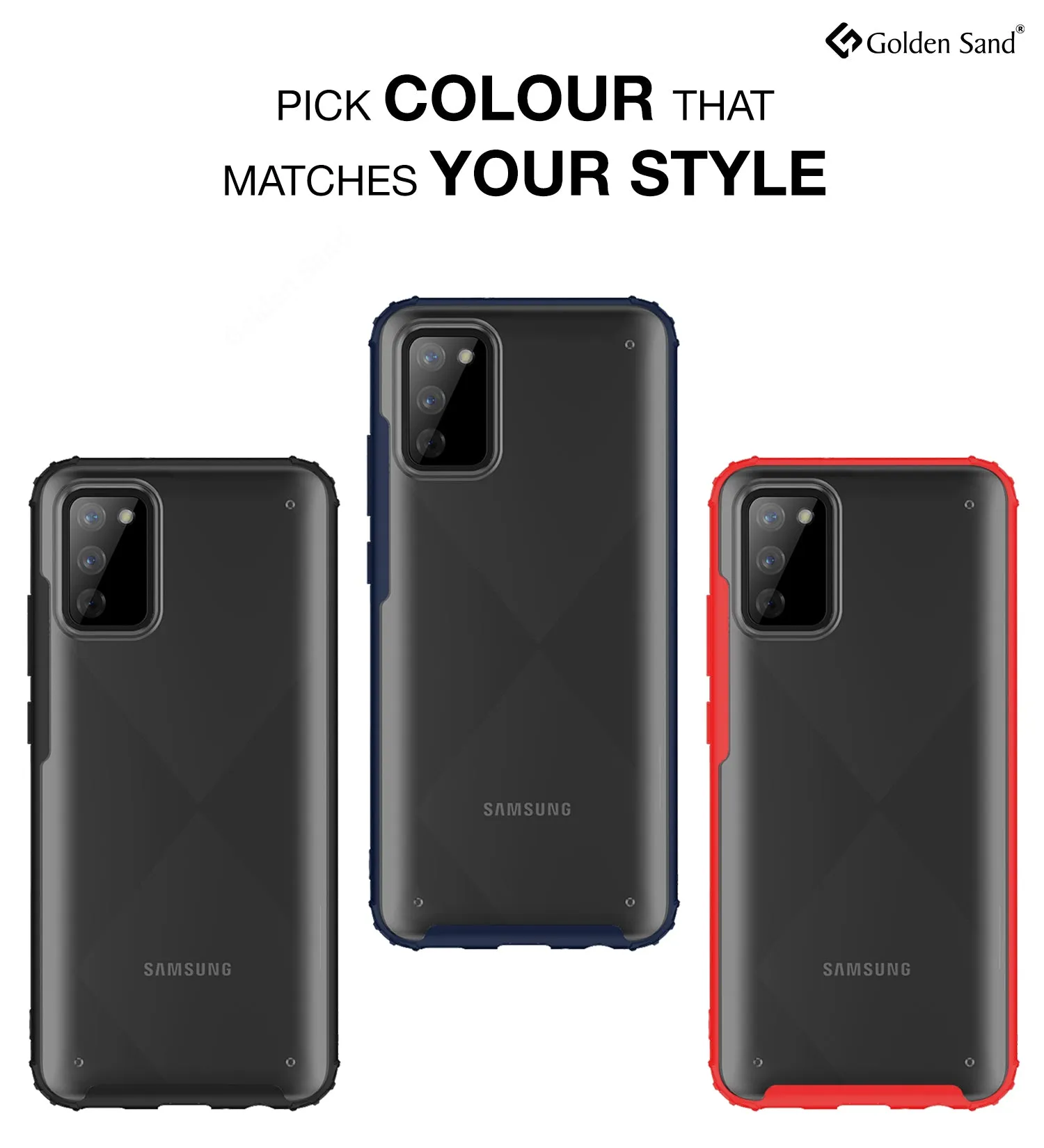 Rugged Frosted Semi Transparent PC Shock Proof Slim Back Cover for Samsung Galaxy M02s, Samsung Galaxy F02s, 6.5 inch, Blue