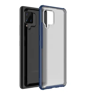 Rugged Frosted Semi Transparent PC Shock Proof Slim Back Cover for Samsung Galaxy M42 5G, Samsung Galaxy A42 5G, 6.6 inch, Blue