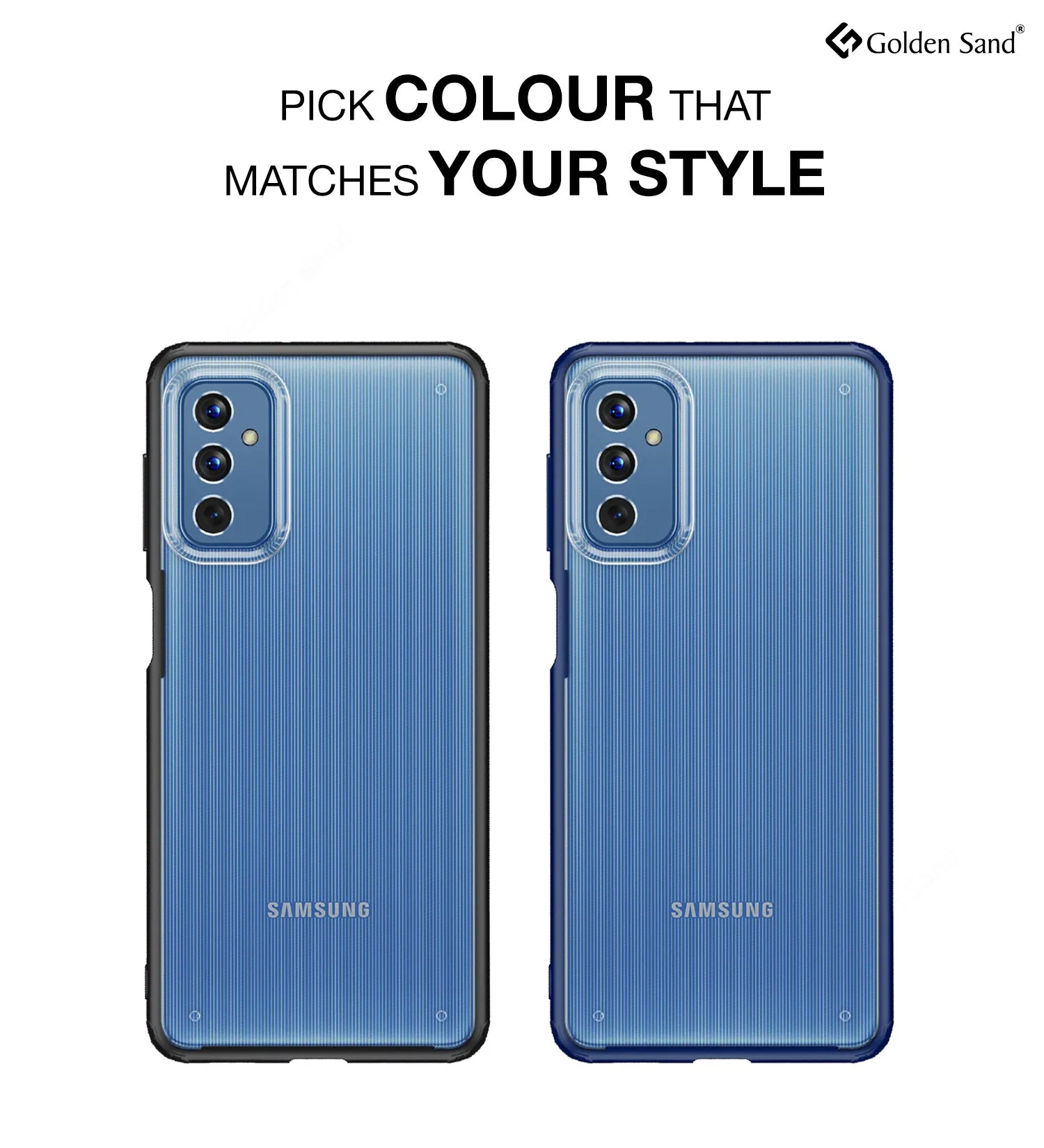 Rugged Frosted Semi Transparent PC Shock Proof Slim Back Cover for Samsung Galaxy M52 5G, 6.7 inch, Black