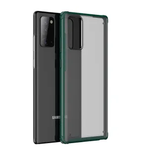 Rugged Frosted Semi Transparent PC Shock Proof Slim Back Cover for Samsung Galaxy Note 20, Green
