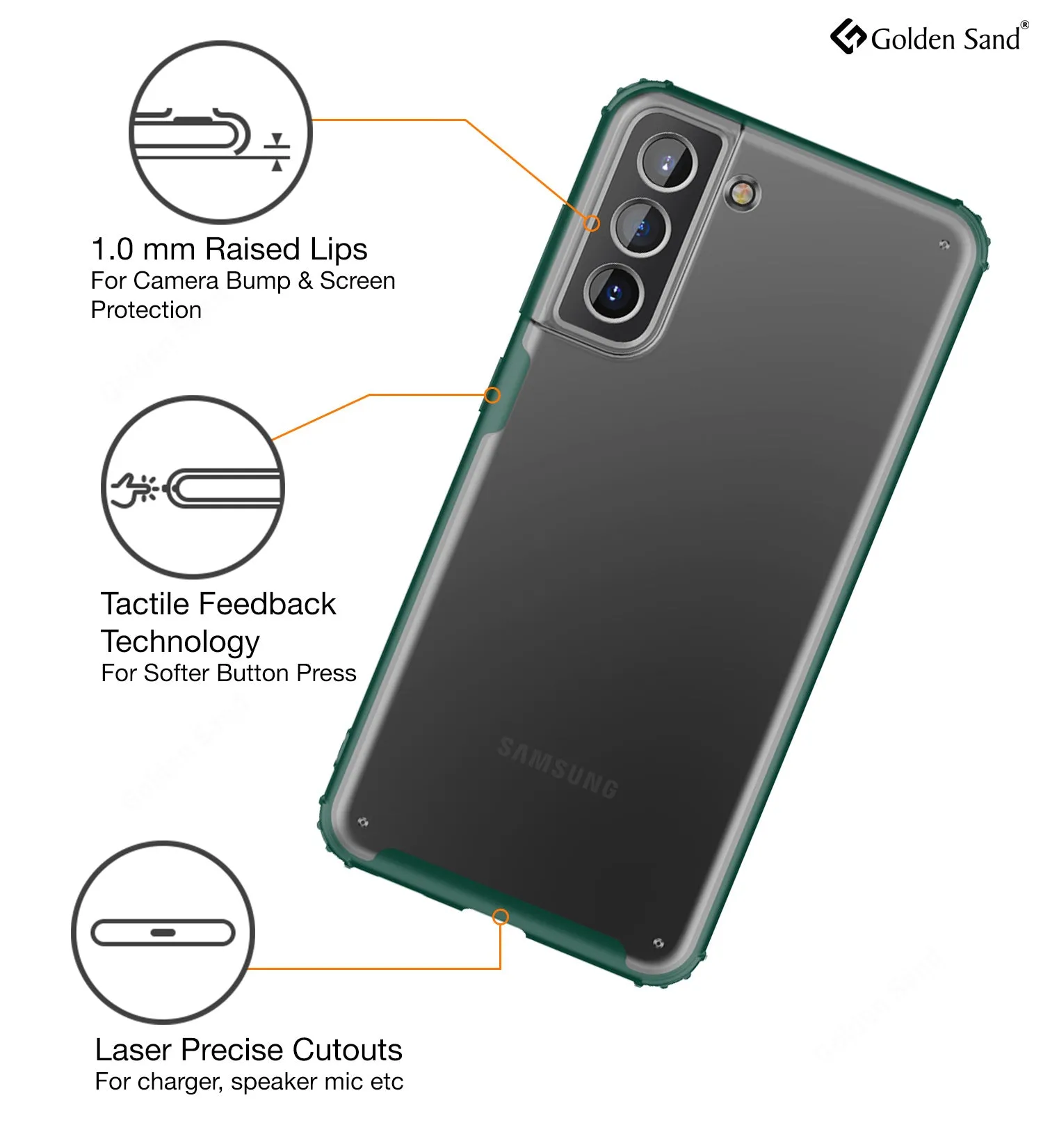 Rugged Frosted Semi Transparent PC Shock Proof Slim Back Cover for Samsung Galaxy S21 FE 5G, Samsung Galaxy S21 FE 5G 2023 (Snapdragon 888), 6.41 inch, Green