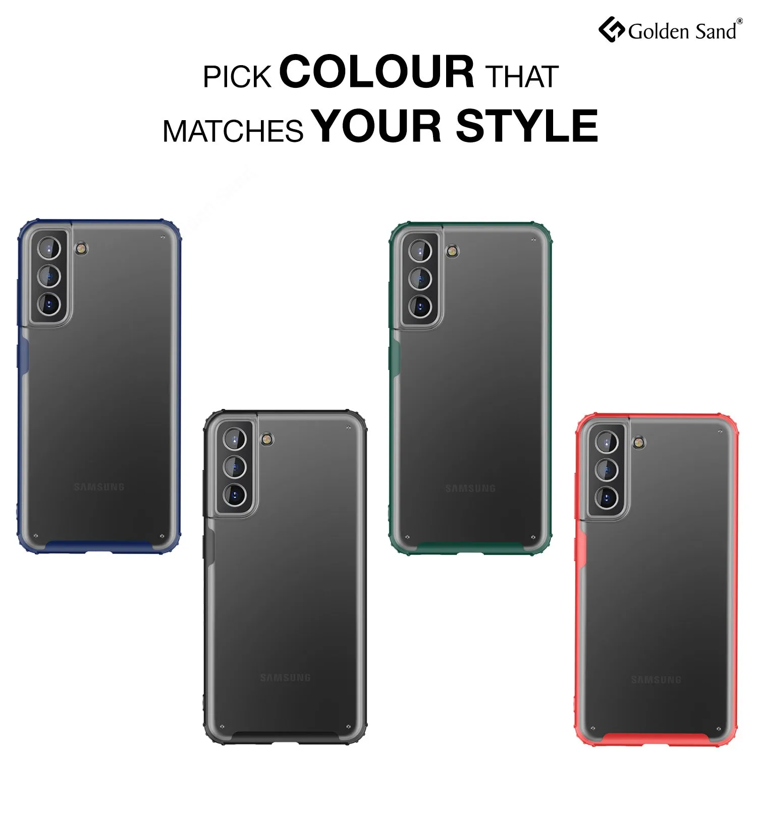 Rugged Frosted Semi Transparent PC Shock Proof Slim Back Cover for Samsung Galaxy S21 FE 5G, Samsung Galaxy S21 FE 5G 2023 (Snapdragon 888), 6.41 inch, Red